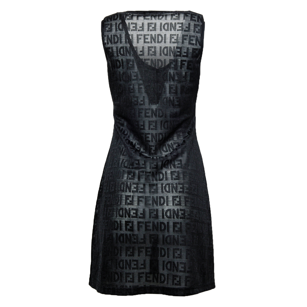 90S BLACK ZUCCA MONOGRAM DRESS