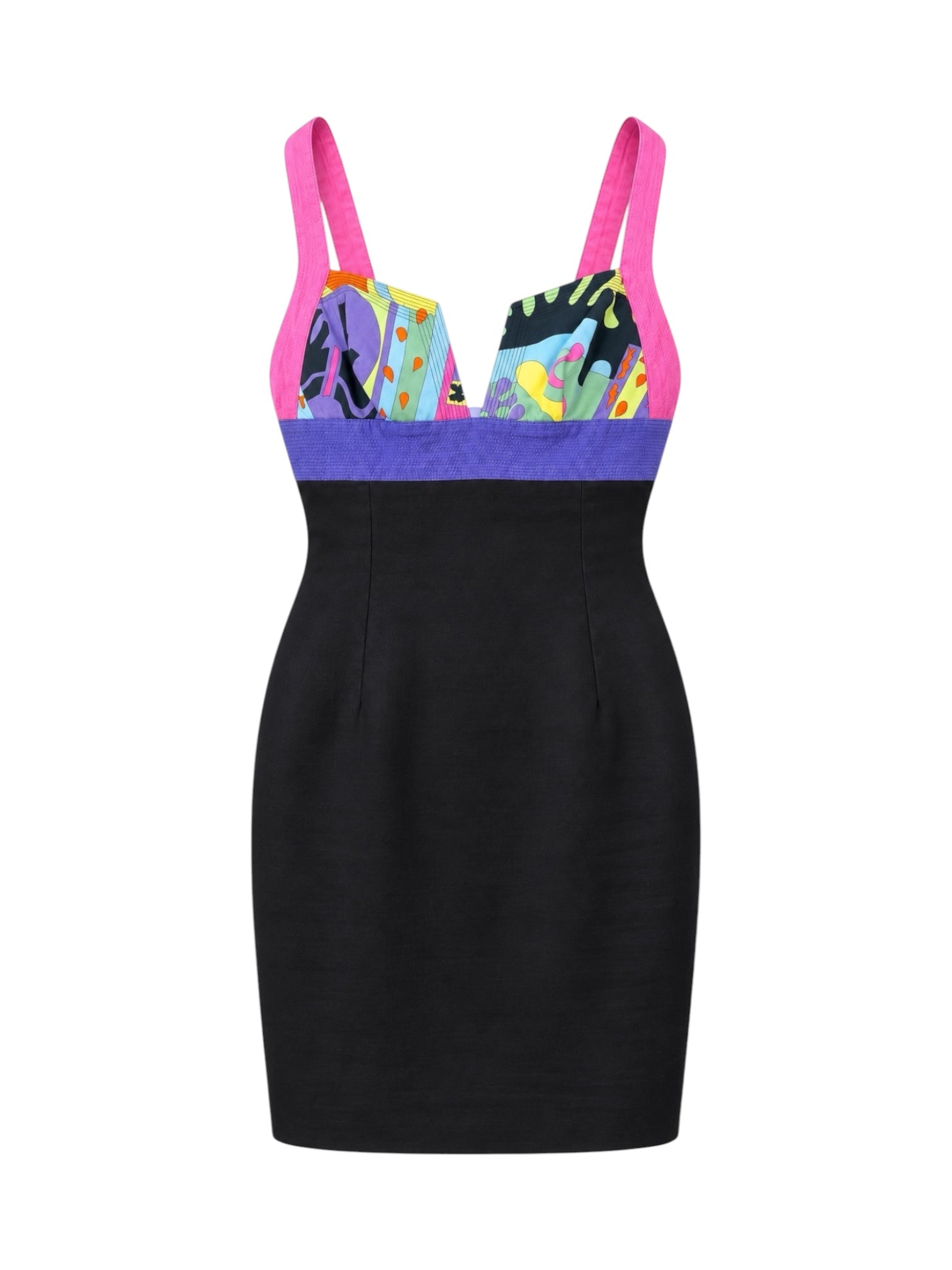 BLACK & MULTICOLOR BUSTIER BODYCON DRESS @SM