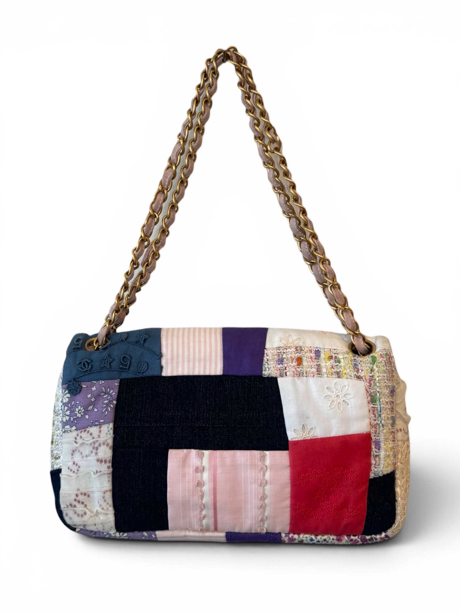 2006 LIMITED EDITION TWEED/LACE & PATCHWORK FLAP BAG