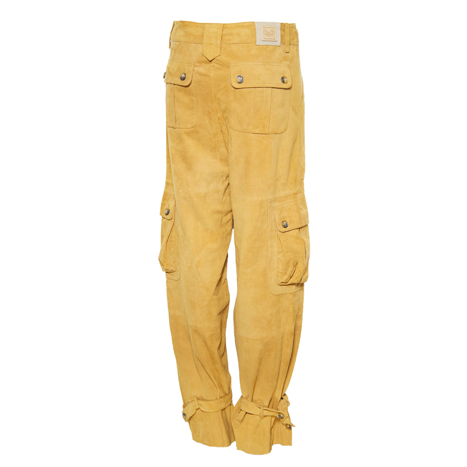 SUEDE TAN CARGO PANTS