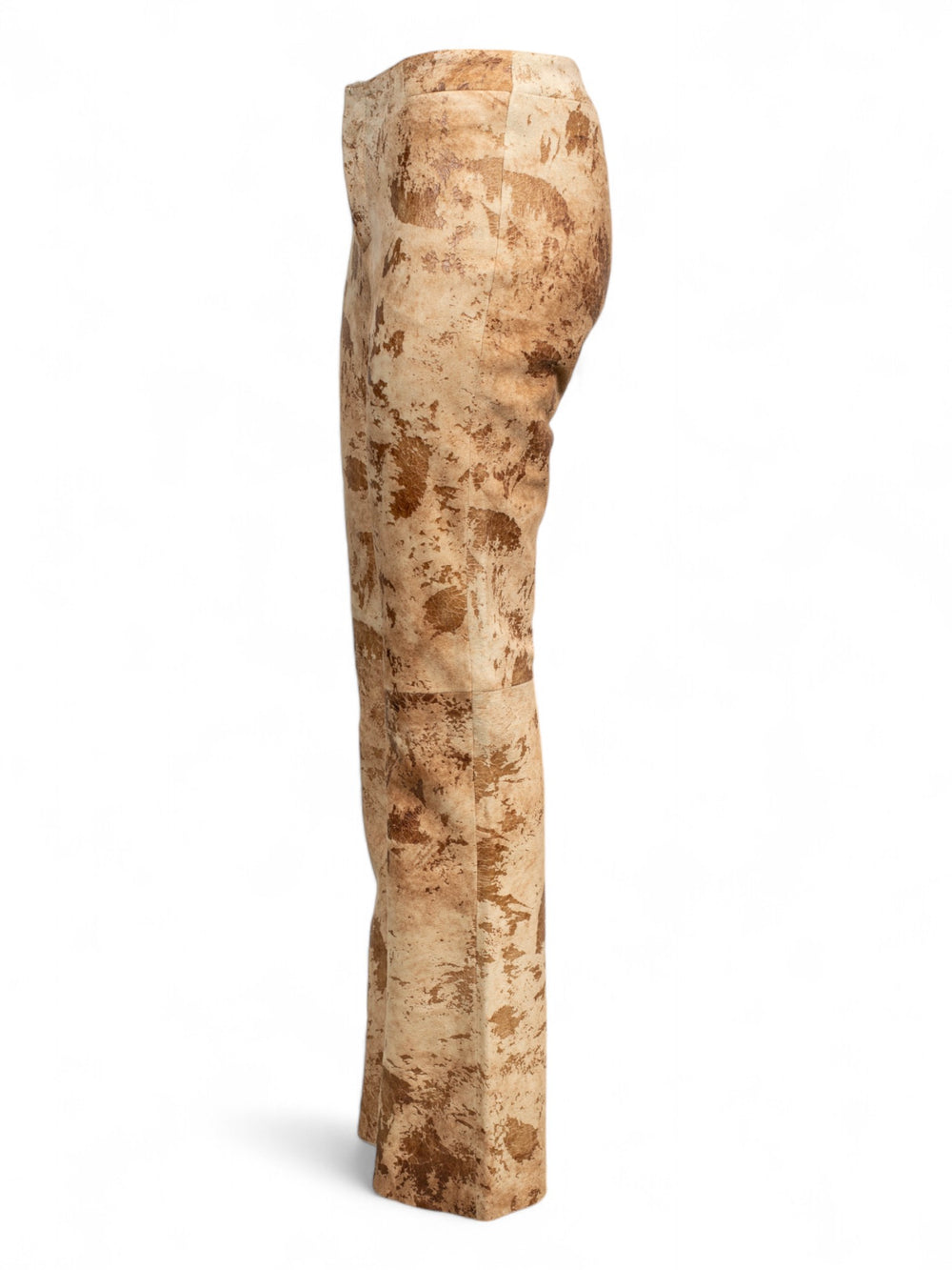 BROWN SUEDE CRACKED TROUSERS