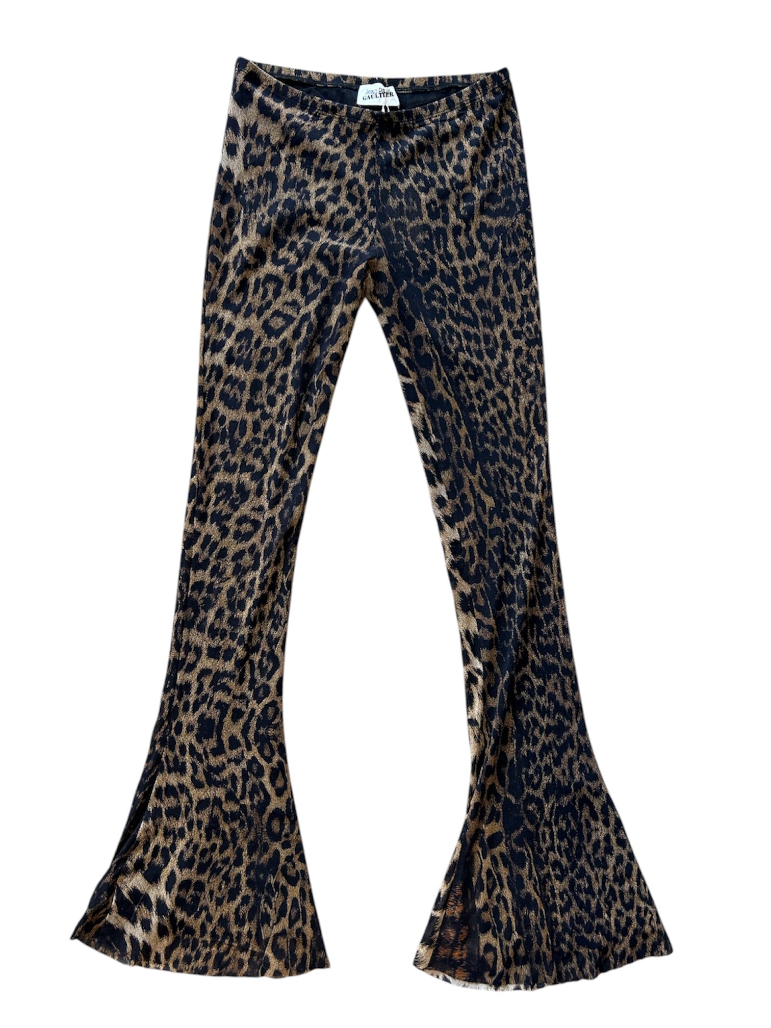 LEOPARD MESH FLARED PANTS @SSINGER