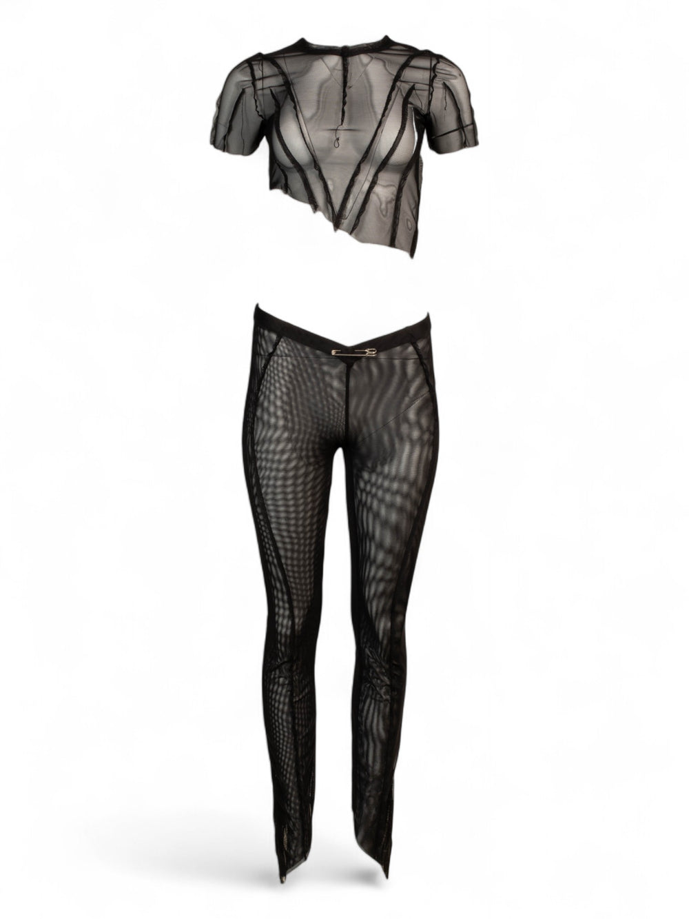 BLACK MESH SAFETY PIN 2/PC SET