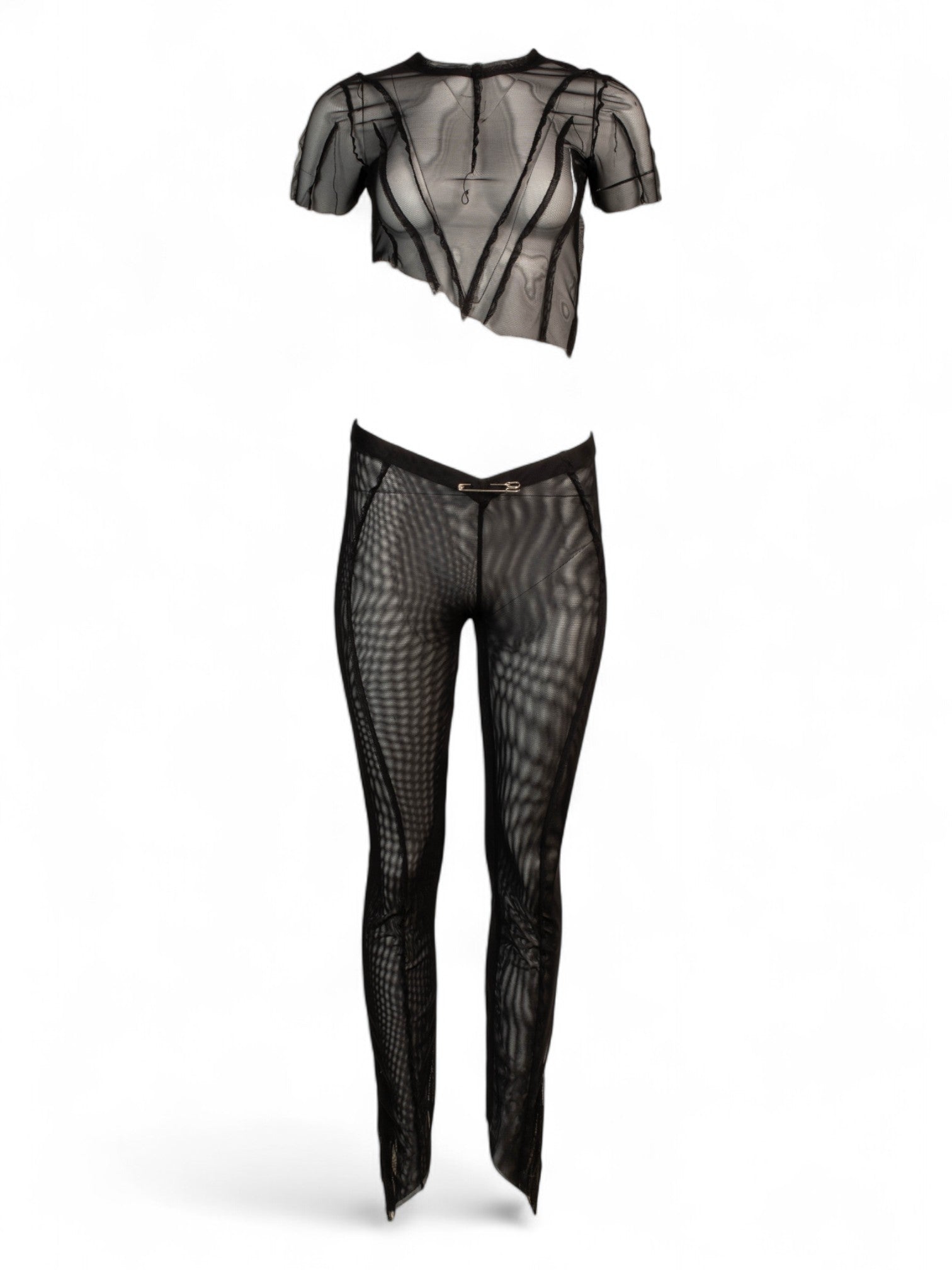 BLACK MESH SAFETY PIN 2/PC SET