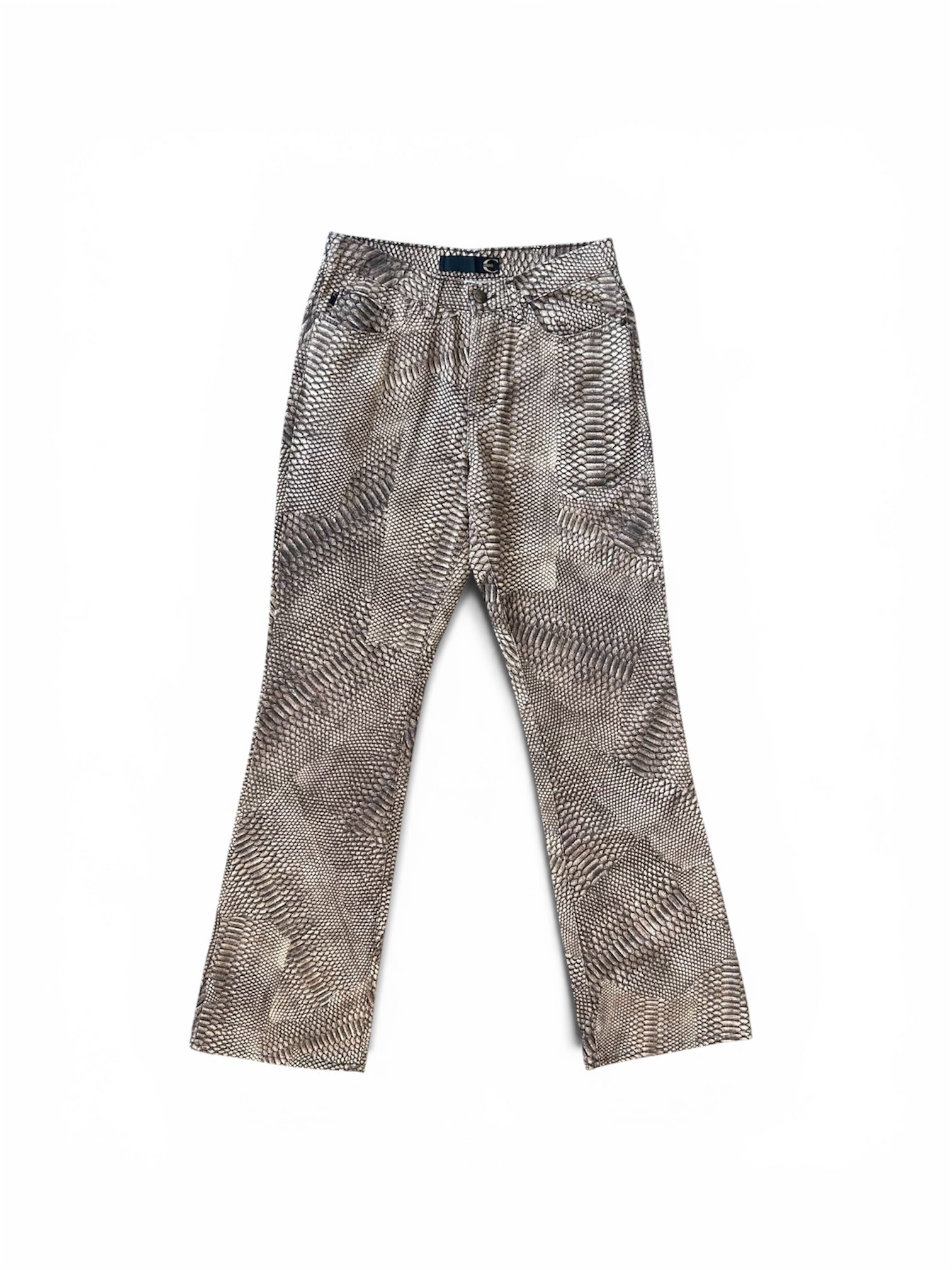 00S BROWN SNAKESKIN PRINT JEANS (NWT)