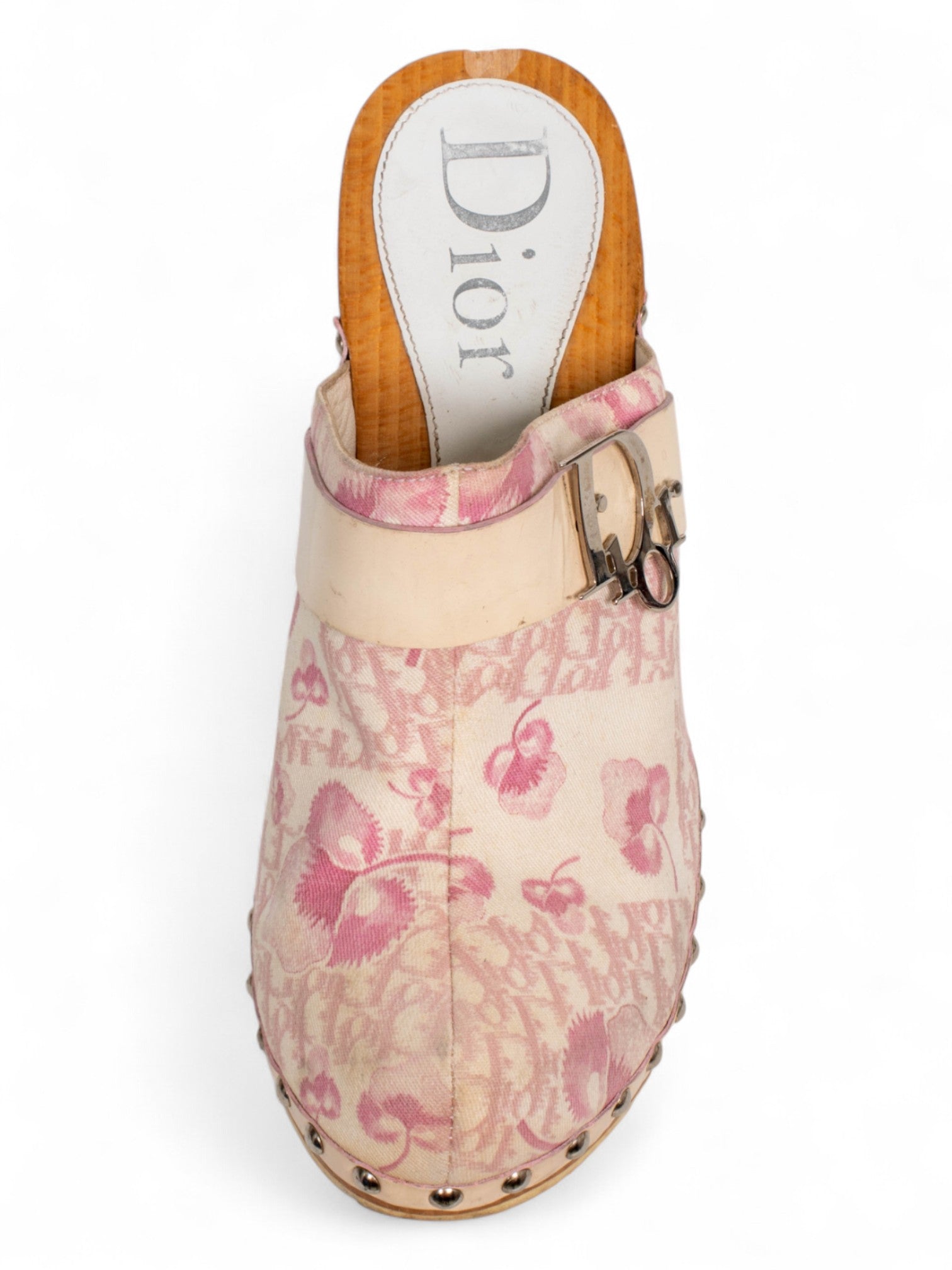 SS05 CHERRY BLOSSOM MONOGRAM PINK CLOGS