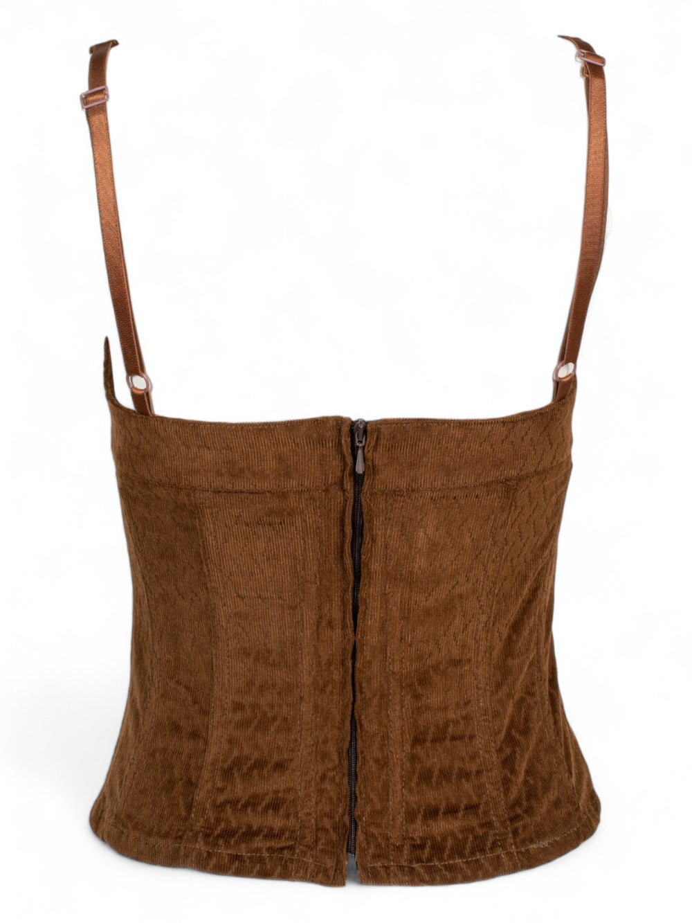 BROWN CORDUROY BUSTIER