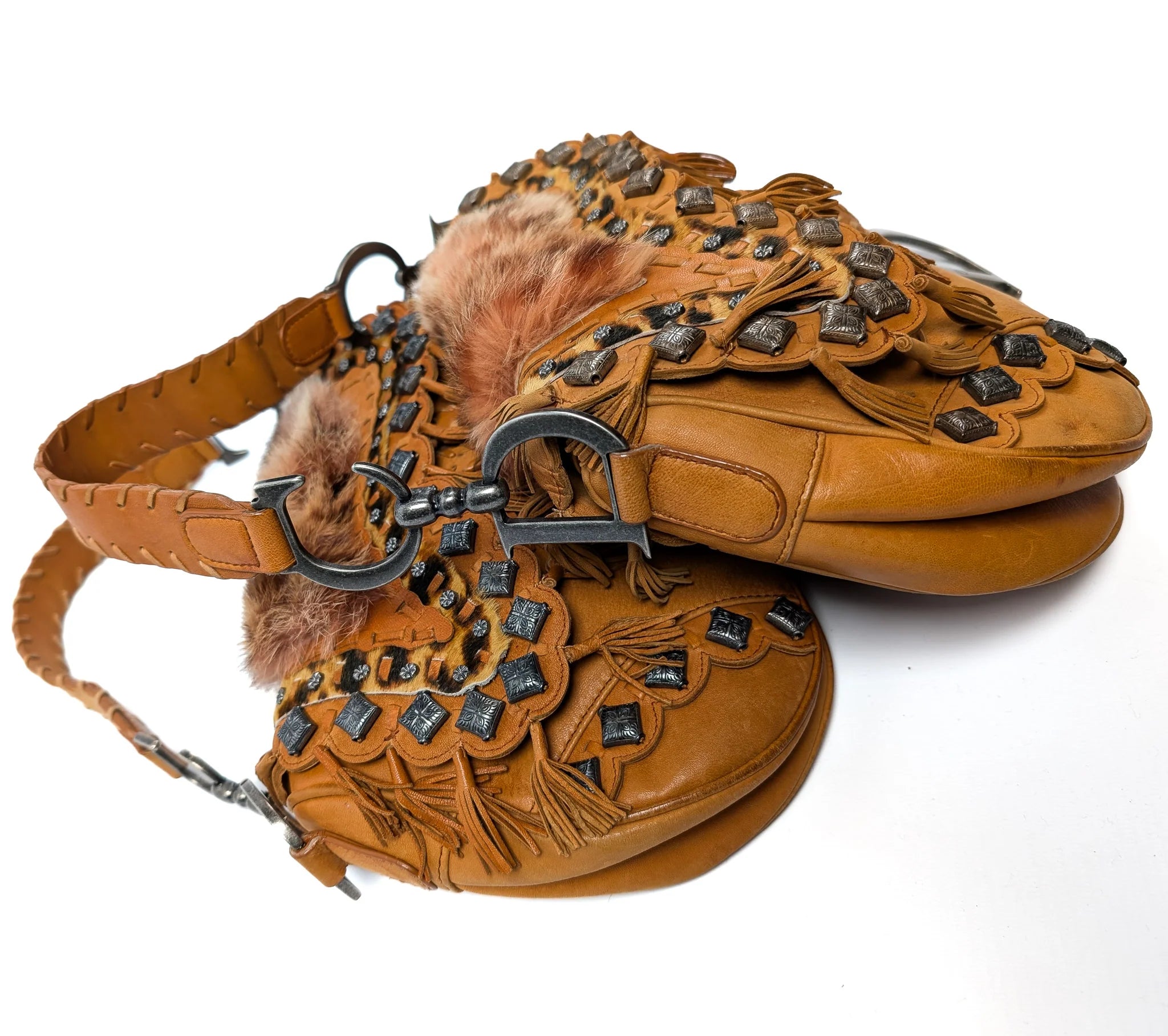 2006 LIMITED EDITION BROWN RABBIT FUR SADDLE BAG @FAR