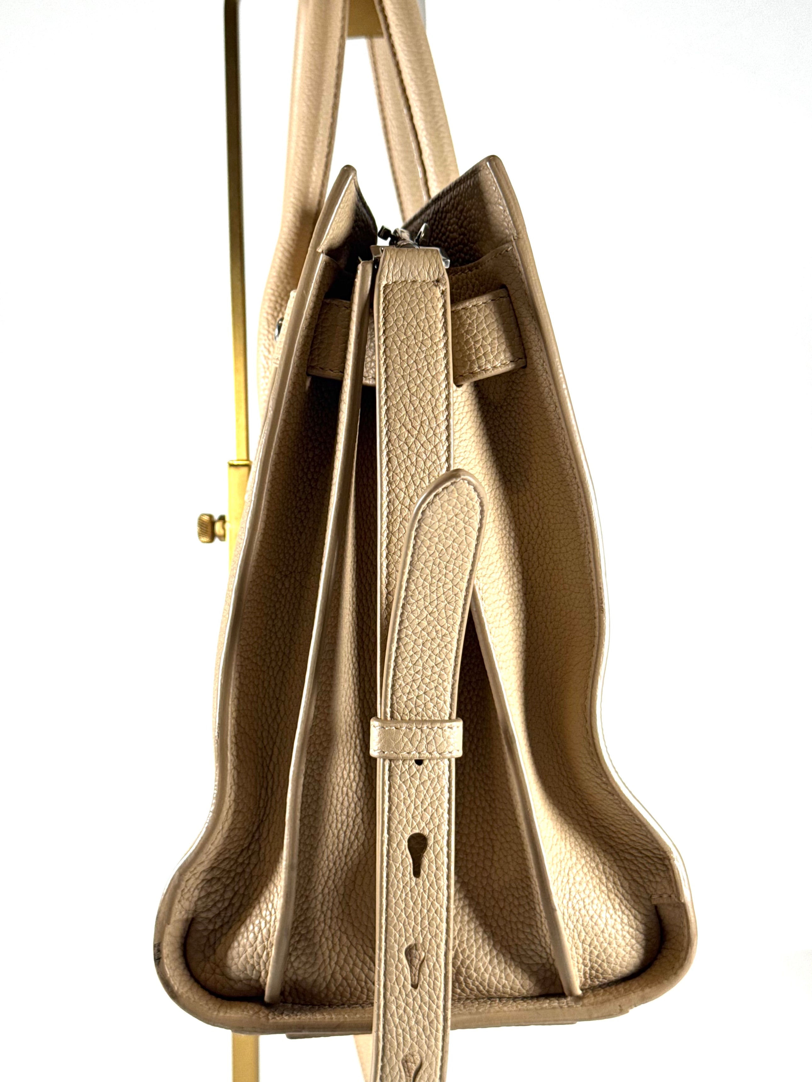 SAC DE JOUR SAND LEATHER SMALL TOTE @NICOZ