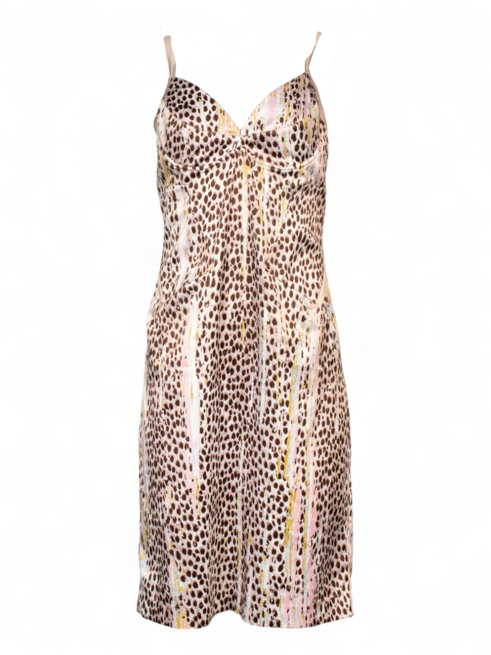 PINK LEOPARD PRINT MIDI BODYCON DRESS