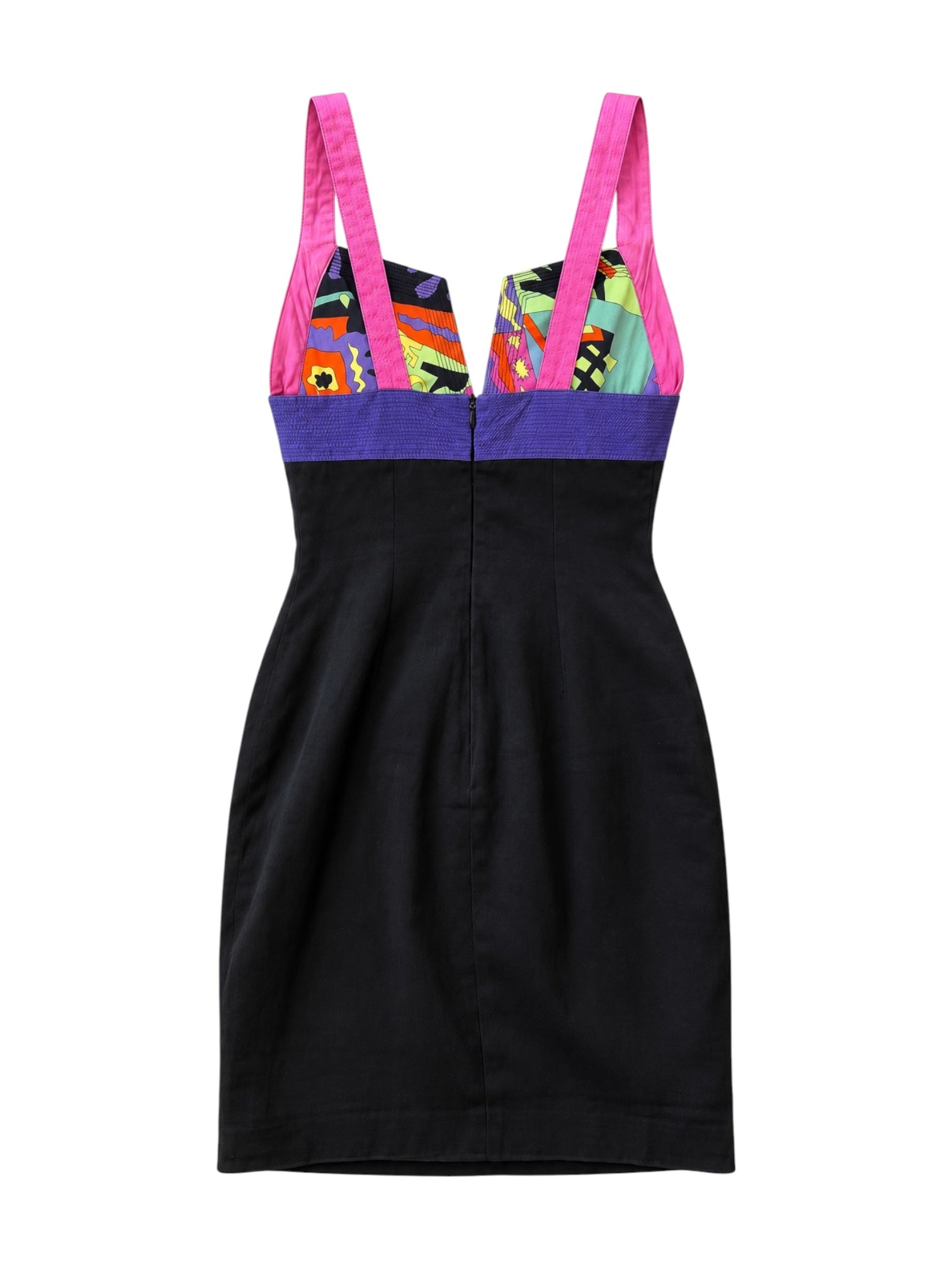 BLACK & MULTICOLOR BUSTIER BODYCON DRESS @SM