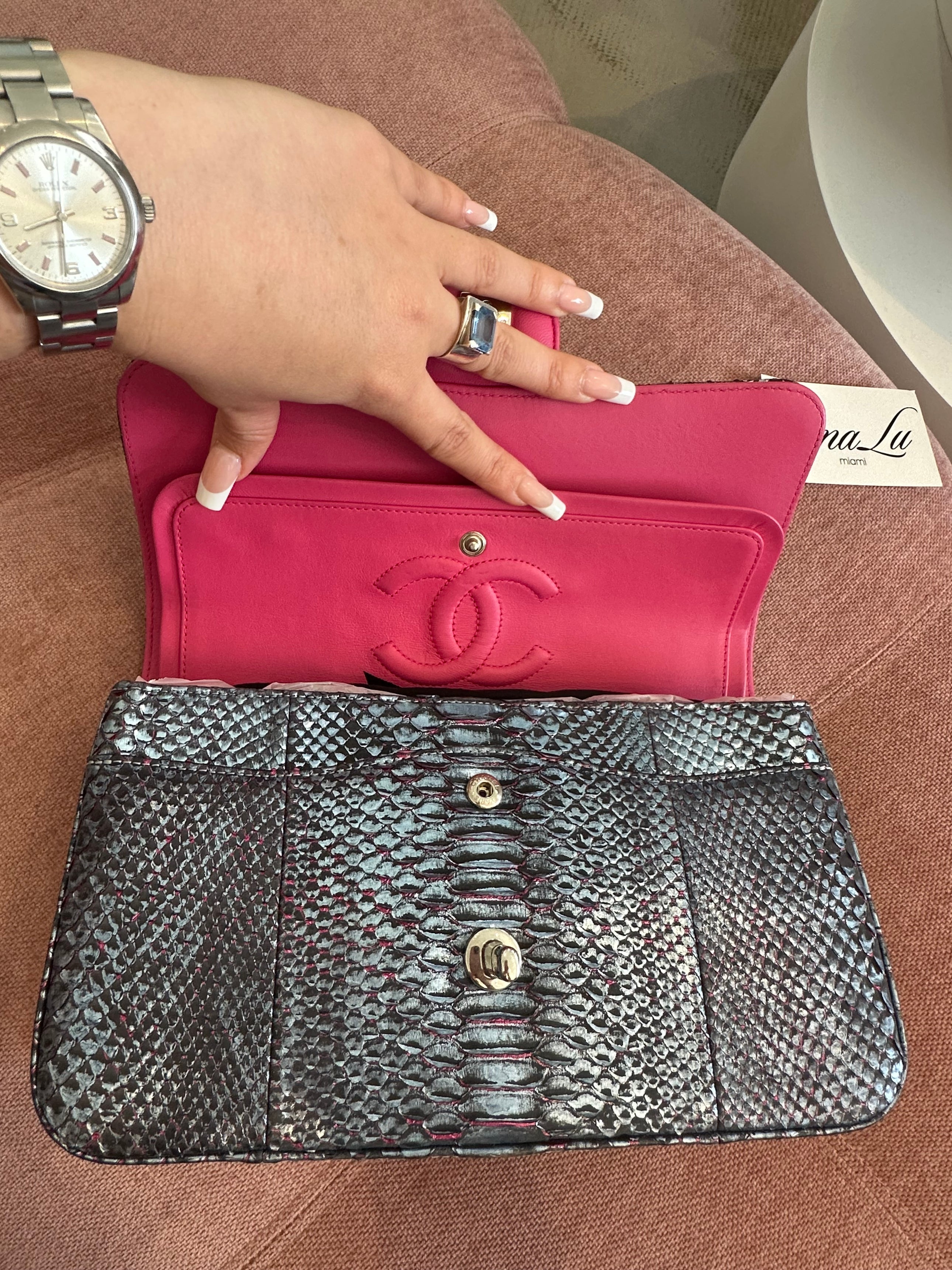 2017 CROCUS PYTHON RARE FLAP BAG @SM