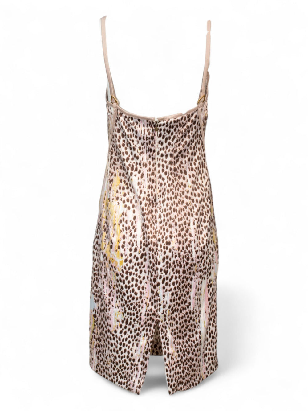PINK LEOPARD PRINT MIDI BODYCON DRESS