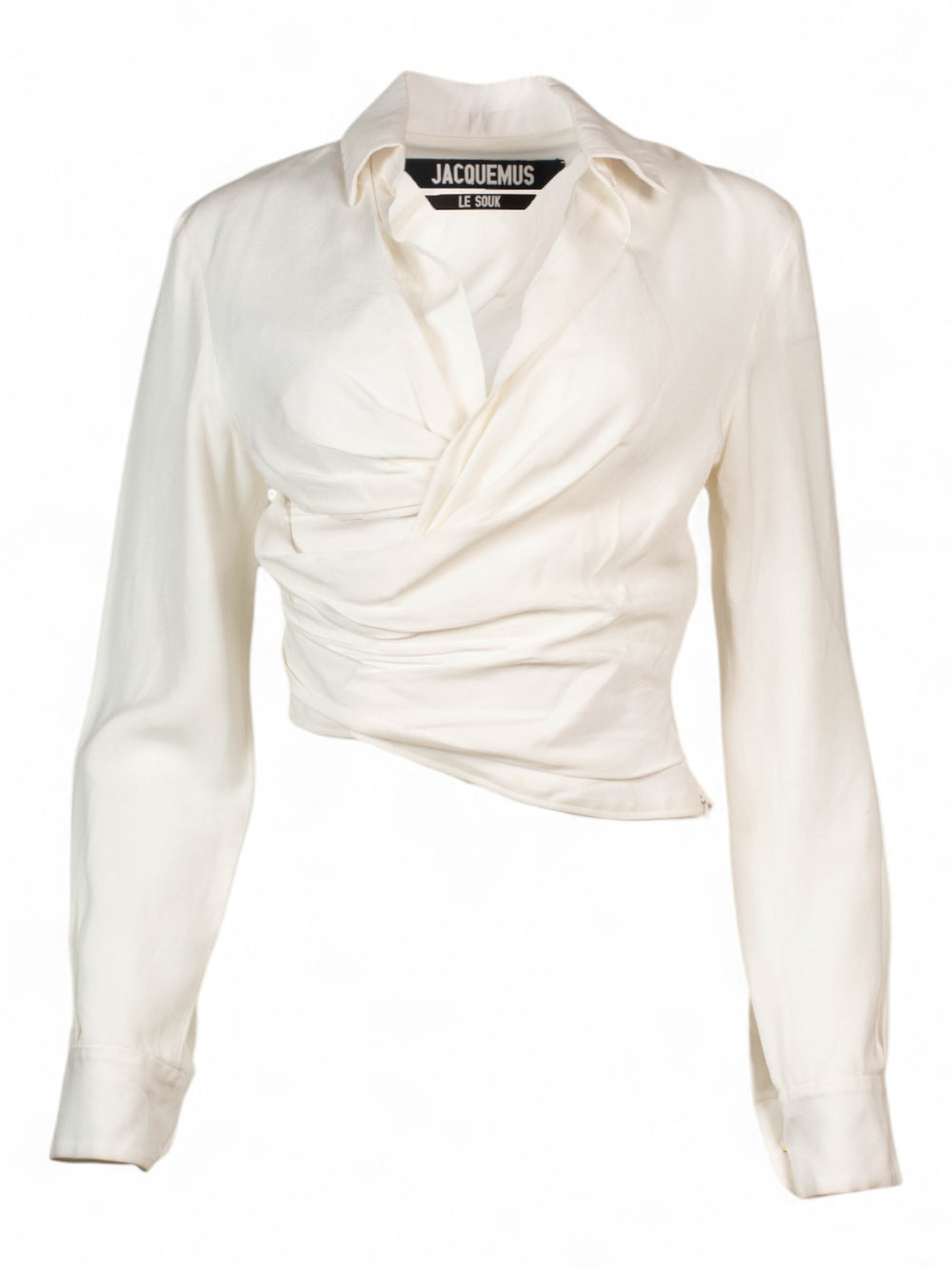 WHITE LINEN LE SOUK WRAP TOP