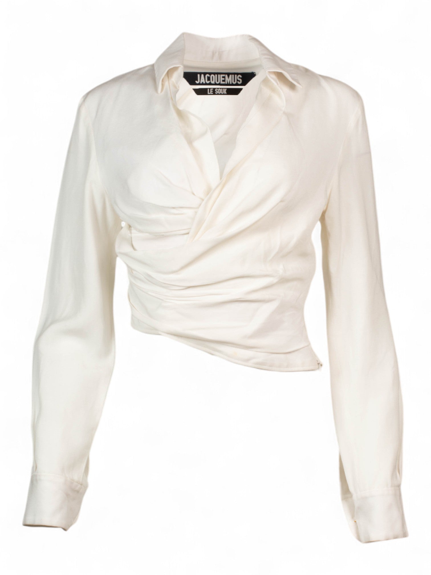 WHITE LINEN LE SOUK WRAP TOP