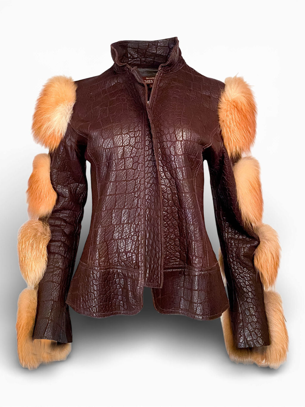 FOX FUR & CROC EMBOSSED JACKET @MMC