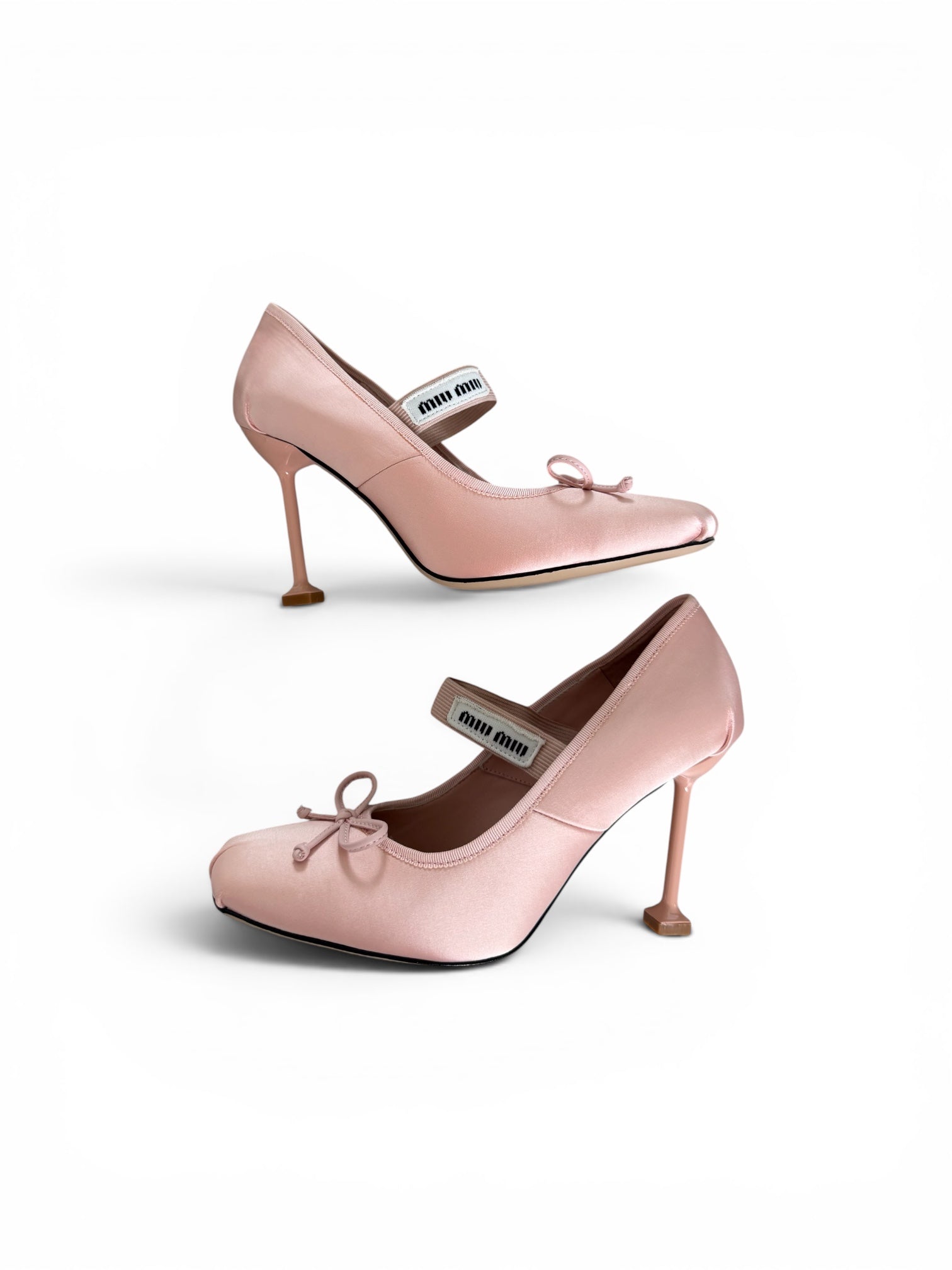 BABY PINK SATIN BALLET HEELS (W BOX)