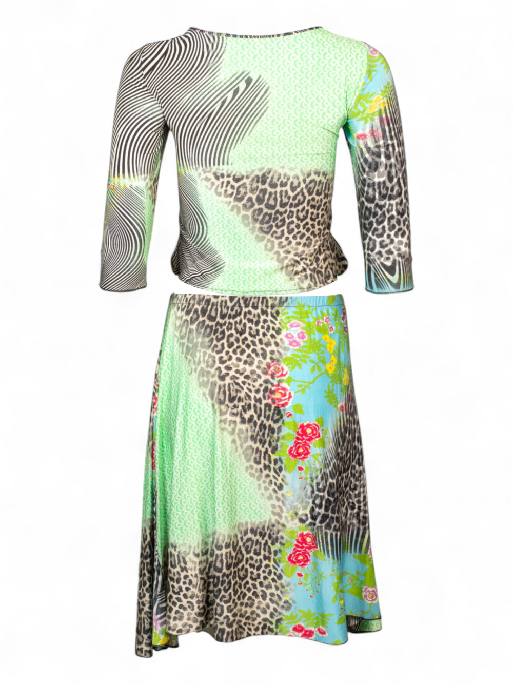 *ULV RECONSTRUCTED* ANIMAL PRINTED FLORAL 2PC SET