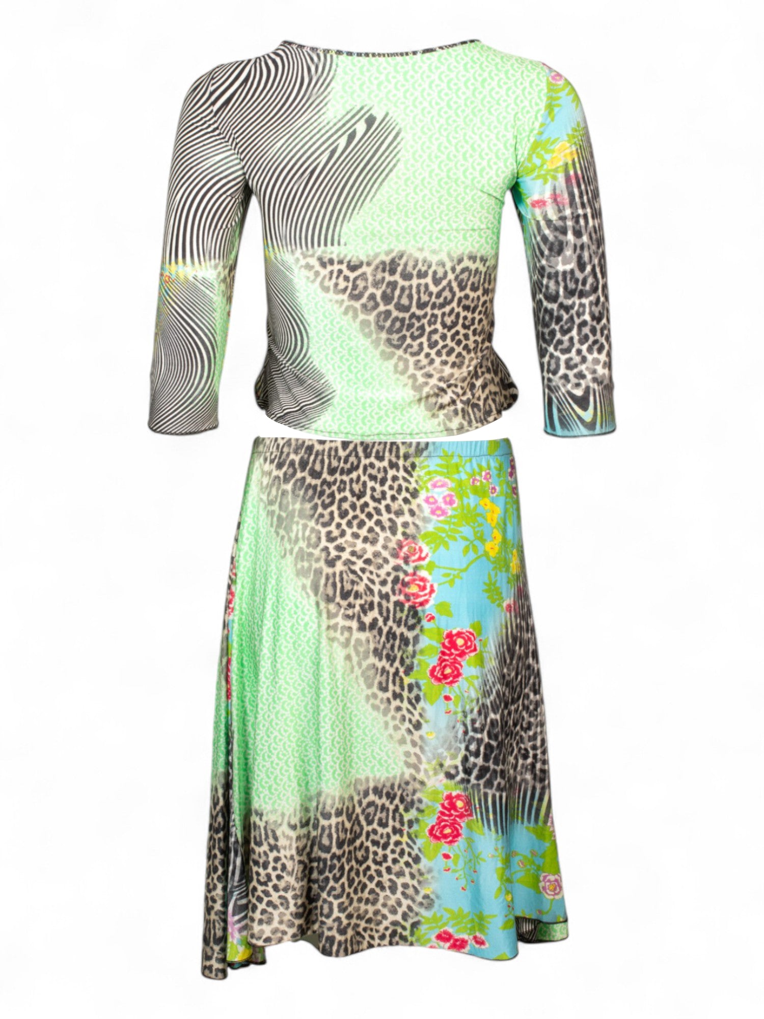 *ULV RECONSTRUCTED* ANIMAL PRINTED FLORAL 2PC SET