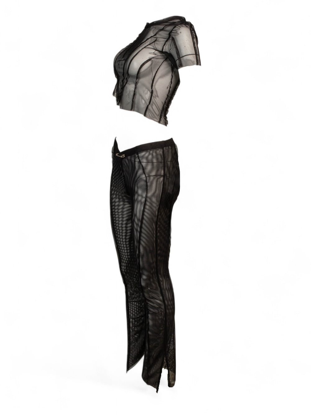 BLACK MESH SAFETY PIN 2/PC SET