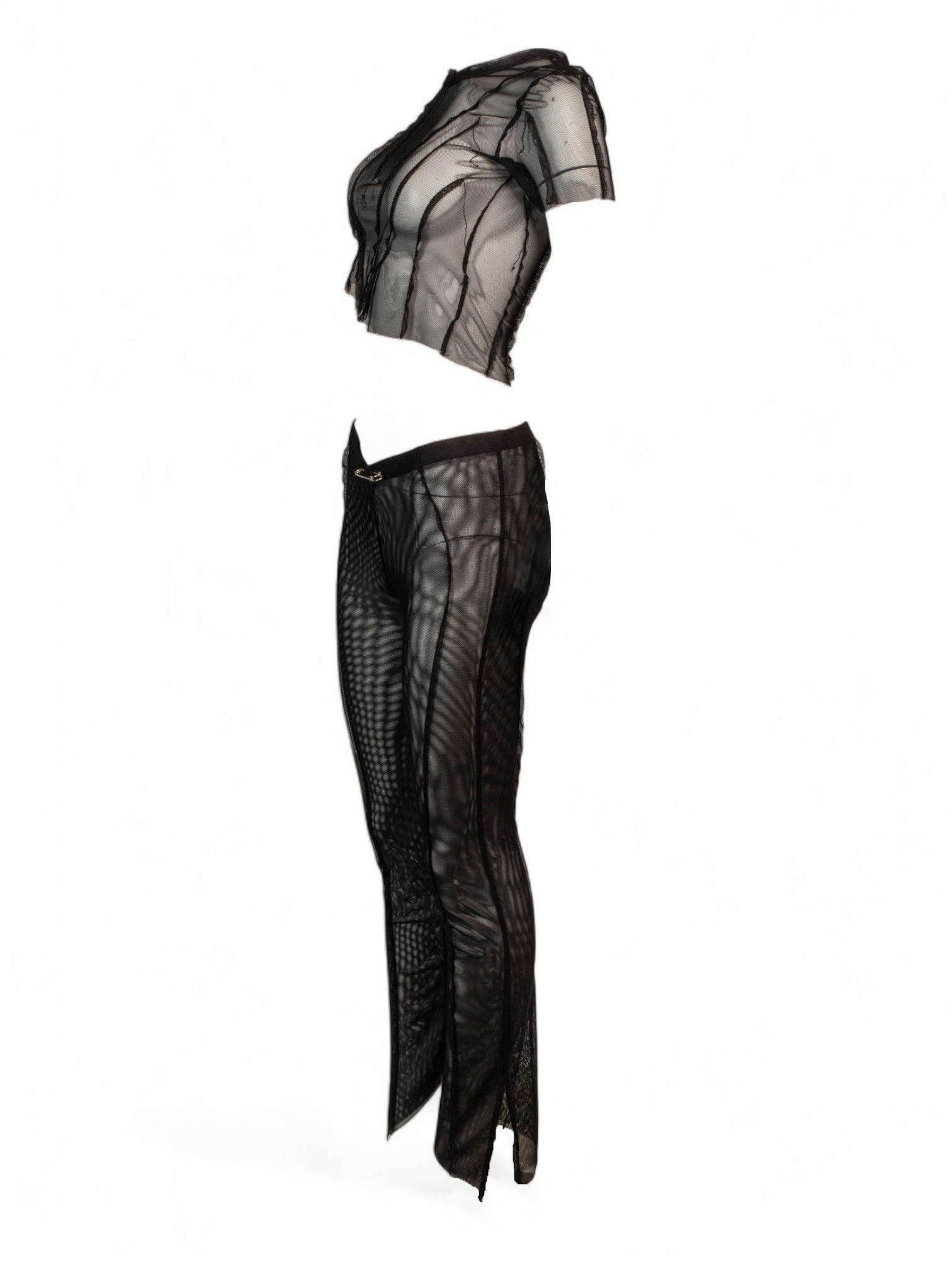BLACK MESH SAFETY PIN 2/PC SET