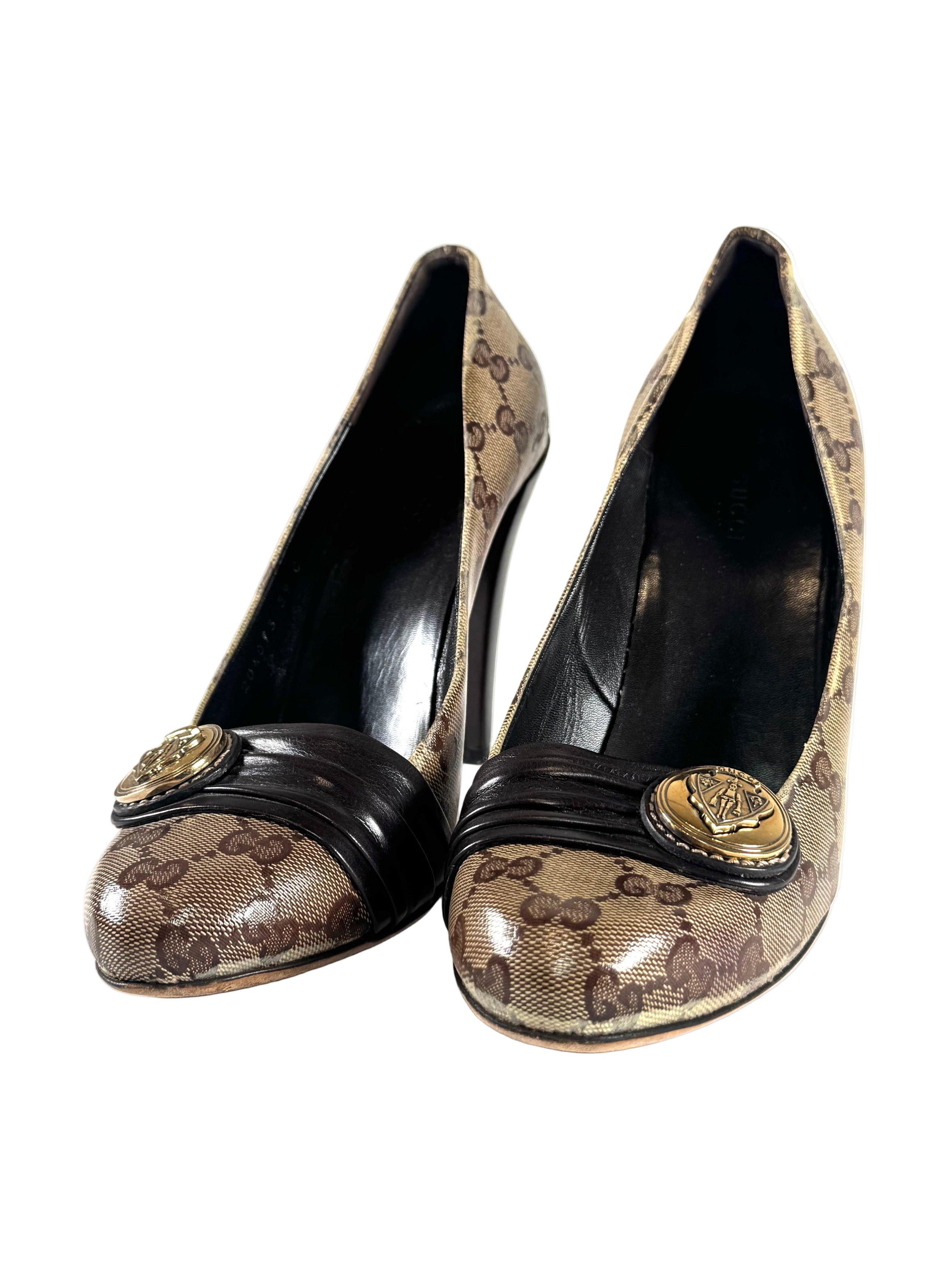 GUCCI GG SUPREME MONOGRAM PUMPS AS IS @BGRAS
