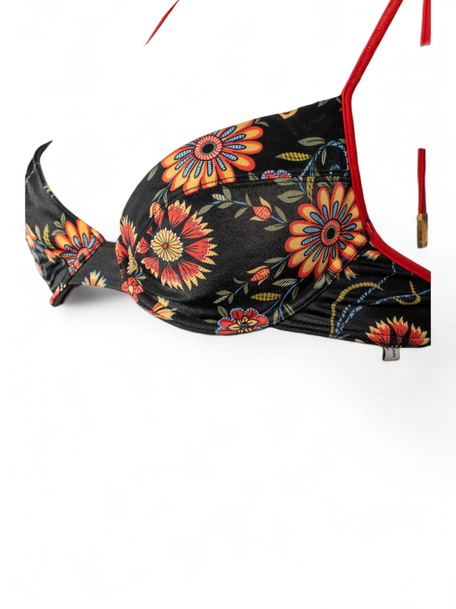 BLACK & RED FLORAL PAISLEY 2PC BIKINI