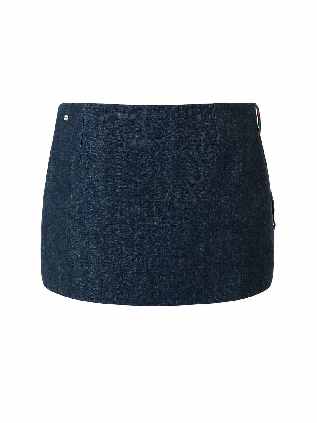 NAVY BLUE BELT LOOP MINI SKIRT