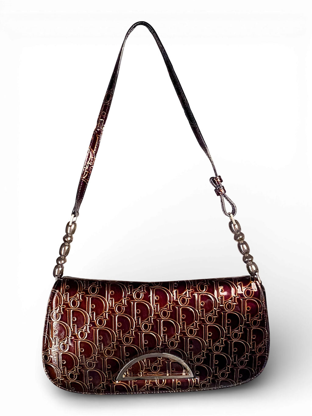 BROWN PATENT DIORISSIMO MALICE BAG @HANA