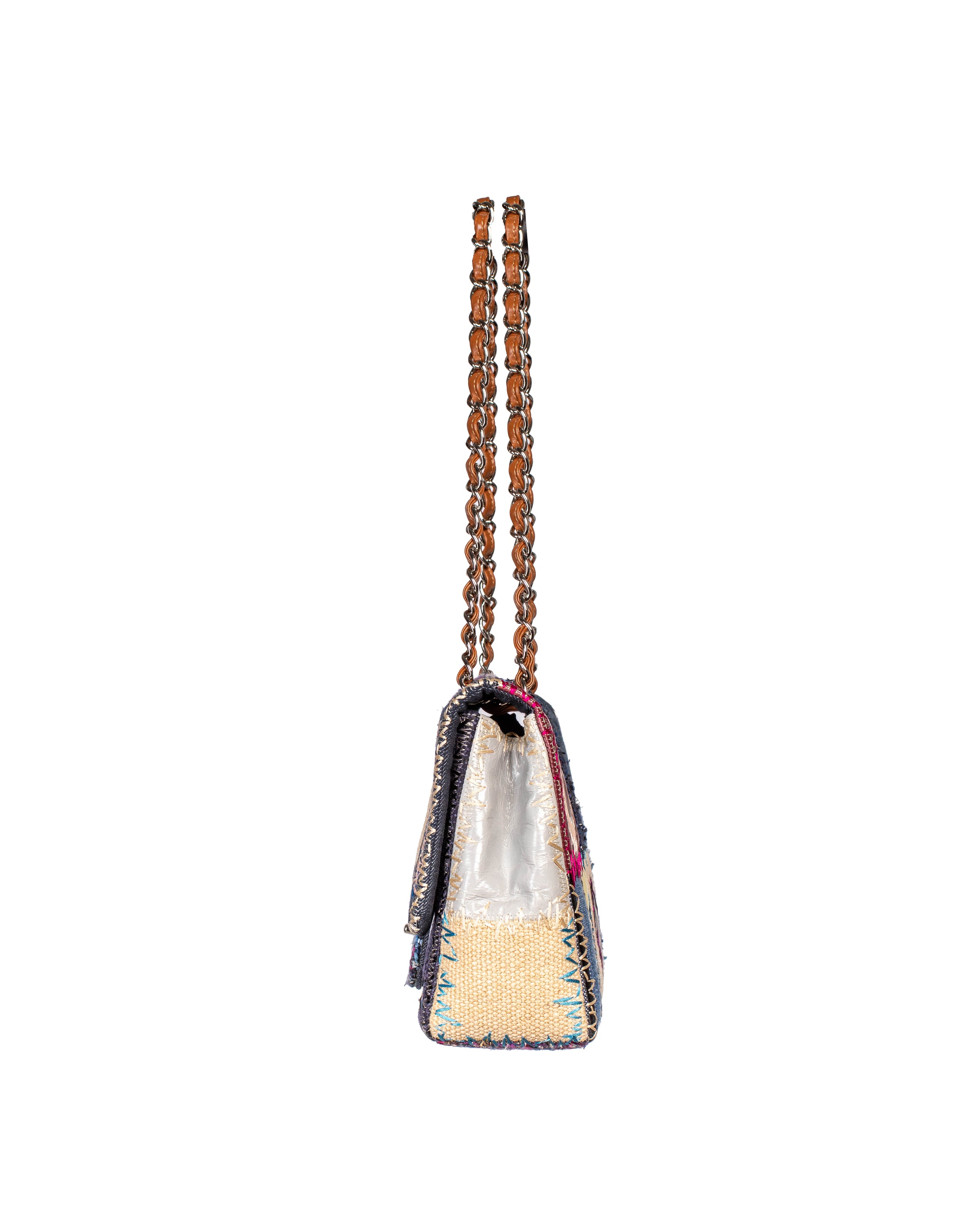 2015 COLLECTIBLE BLUE JUMBO PATCHWORK BAG