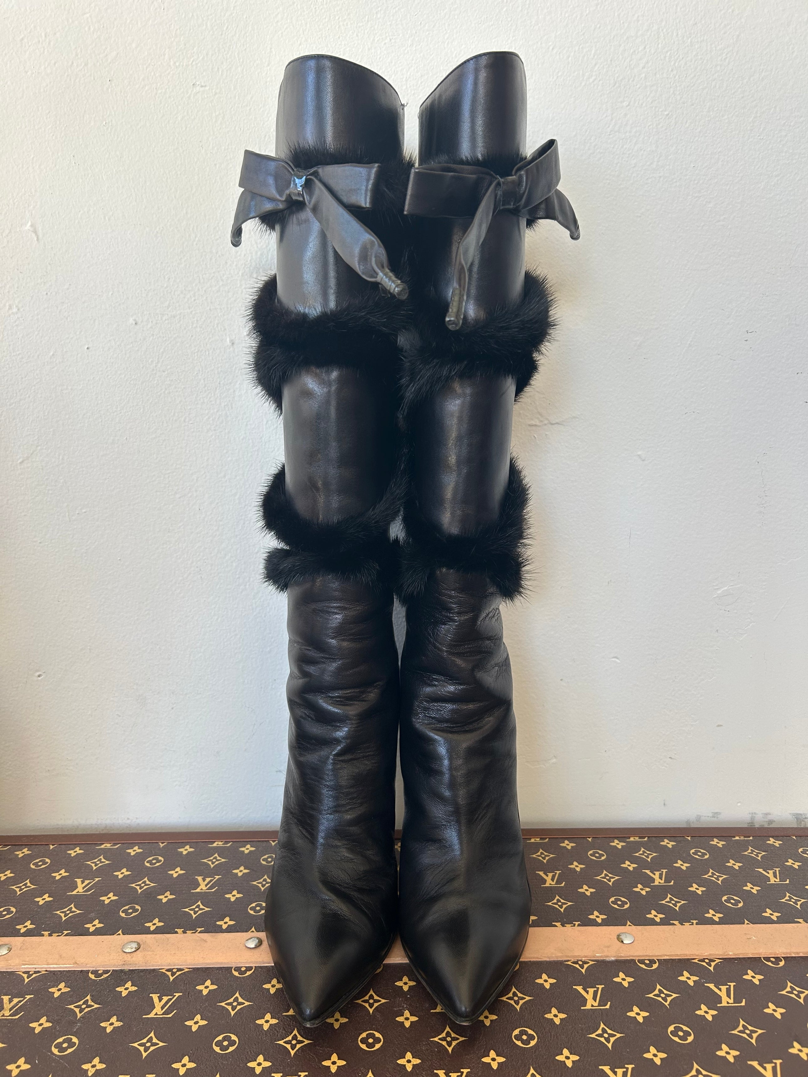 LEATHER & MINK BOOTS @IRIK