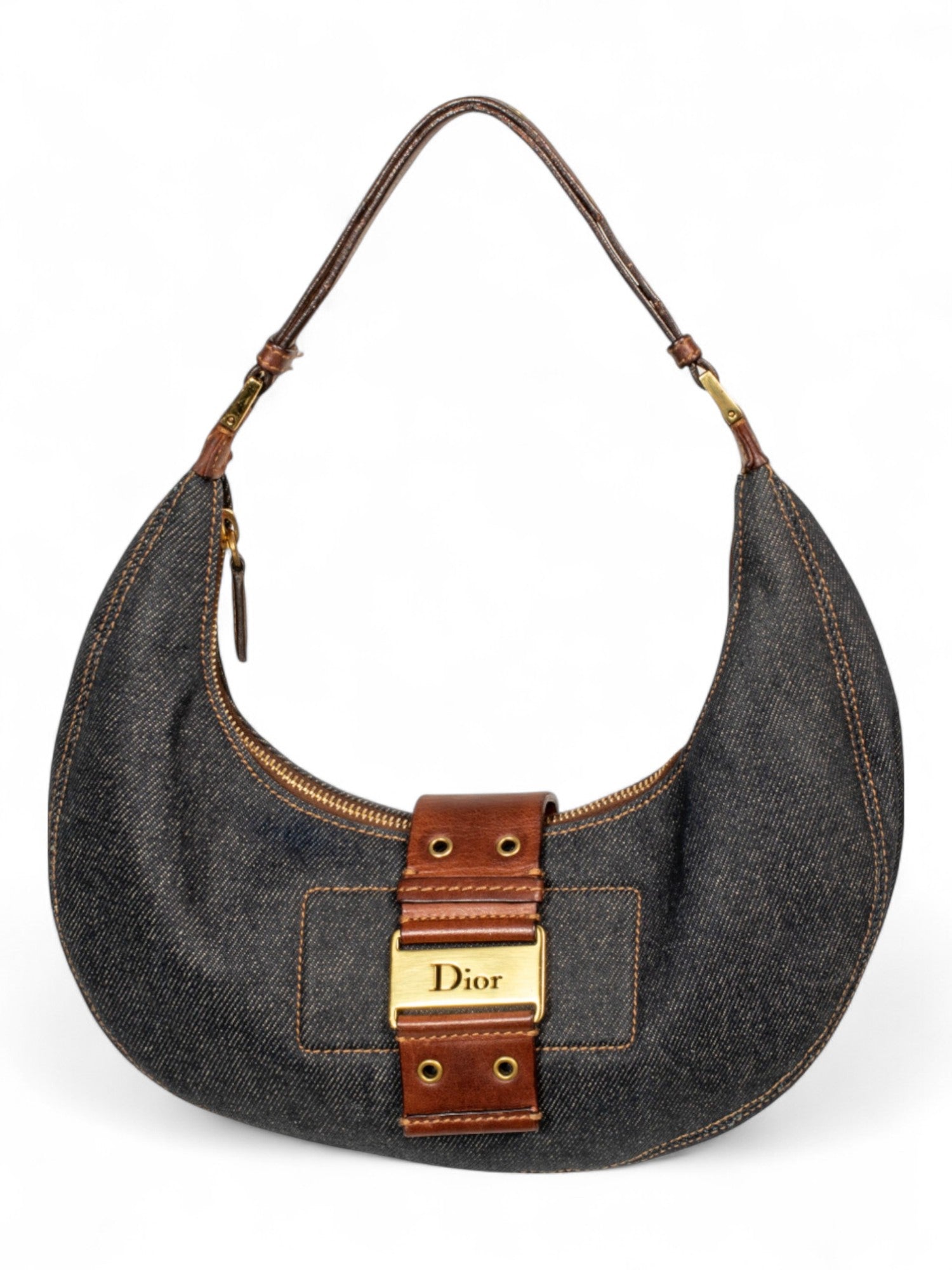 SS02 HALF MOON DENIM PURSE