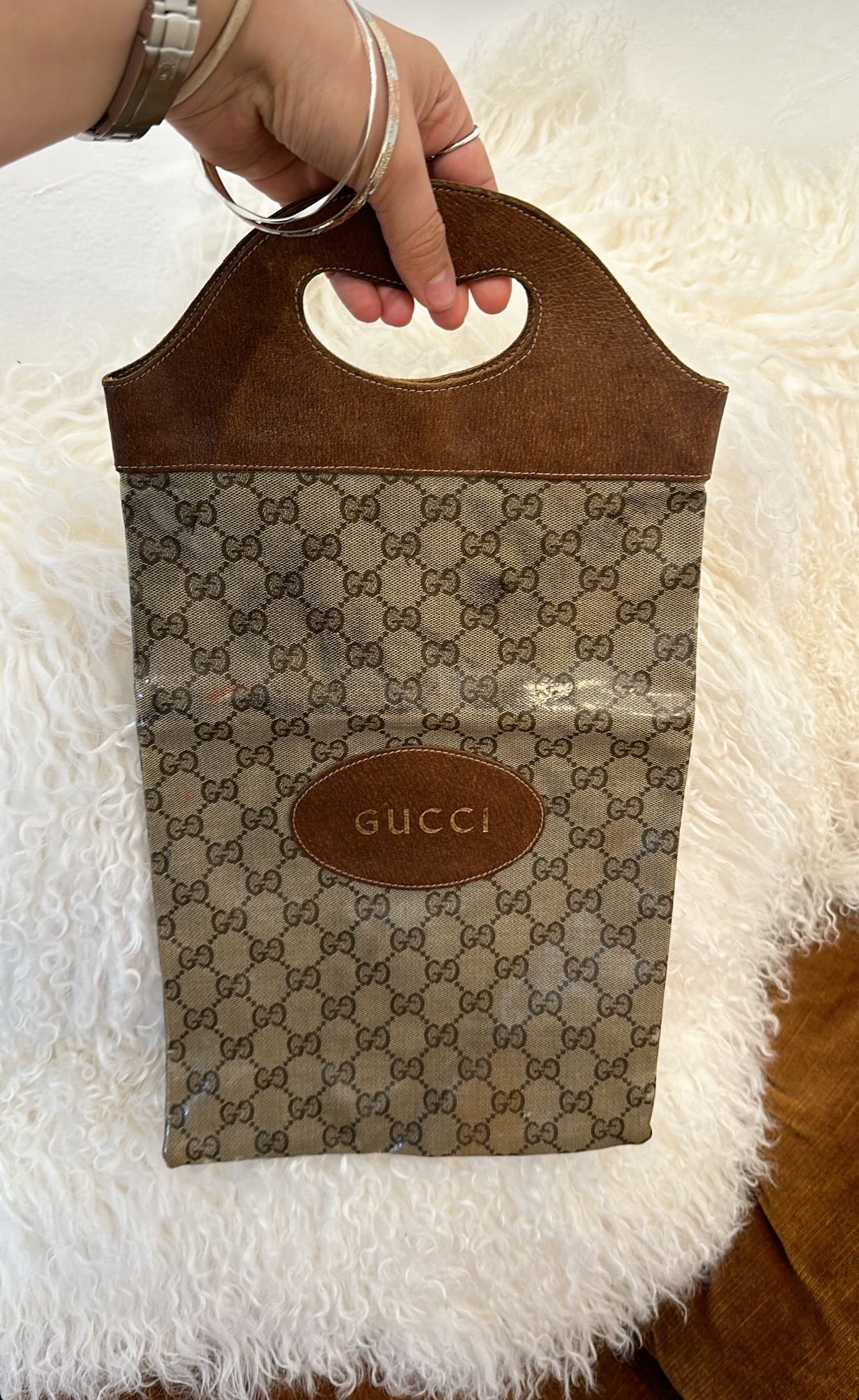 GUCCI monogram coated canvas “tote”