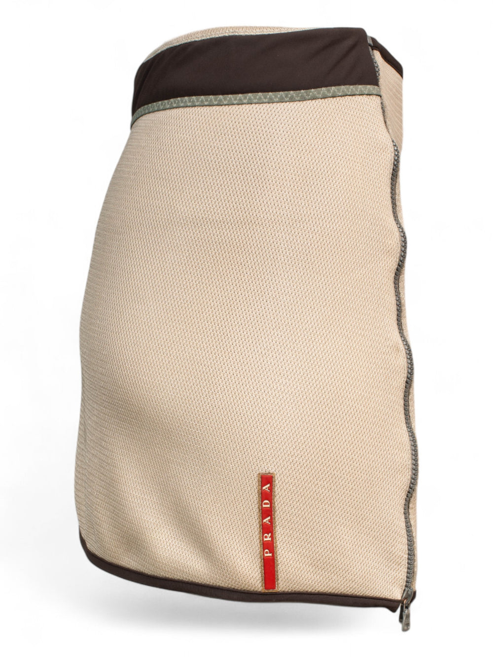 SS00 NYLON ZIPPER MINI SKIRT