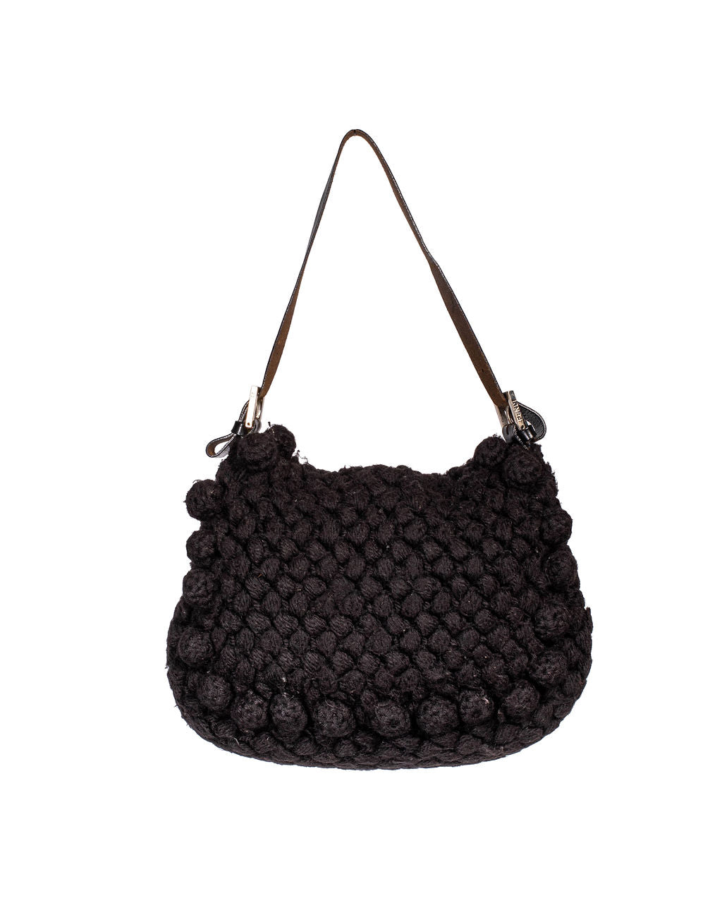 WOOL POM POM BLACK MAMA BAGUETTE @FRANMO