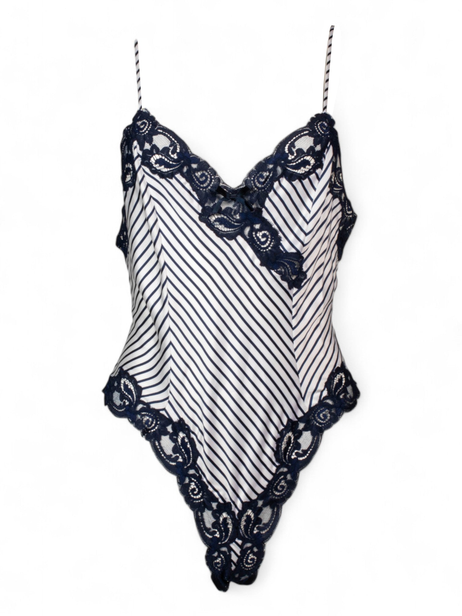 80'S STRIPED LACE BODYSUIT @MDGS