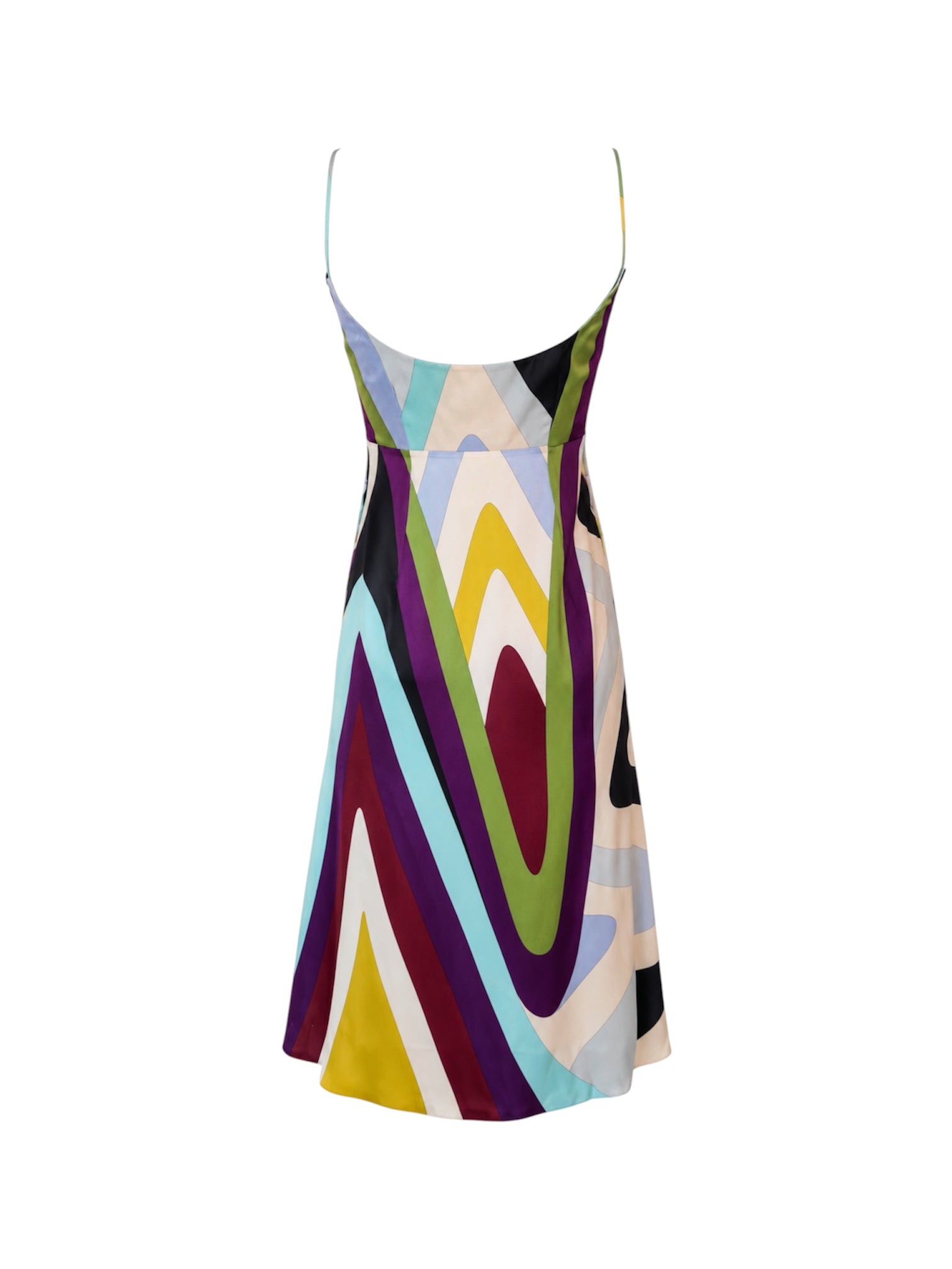 FW04 RUNWAY MULTICOLOR SILK MIDI DRESS (AS IS)
