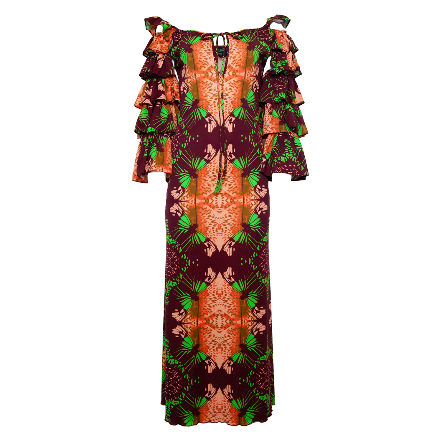 SS00 TRIPPY BUTTERFLY PRINT DRESS