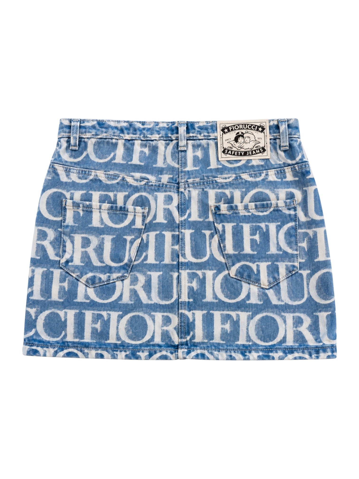LIGHTWASH MONOGRAM PATTERN MINI SKIRT (NWT) @SM