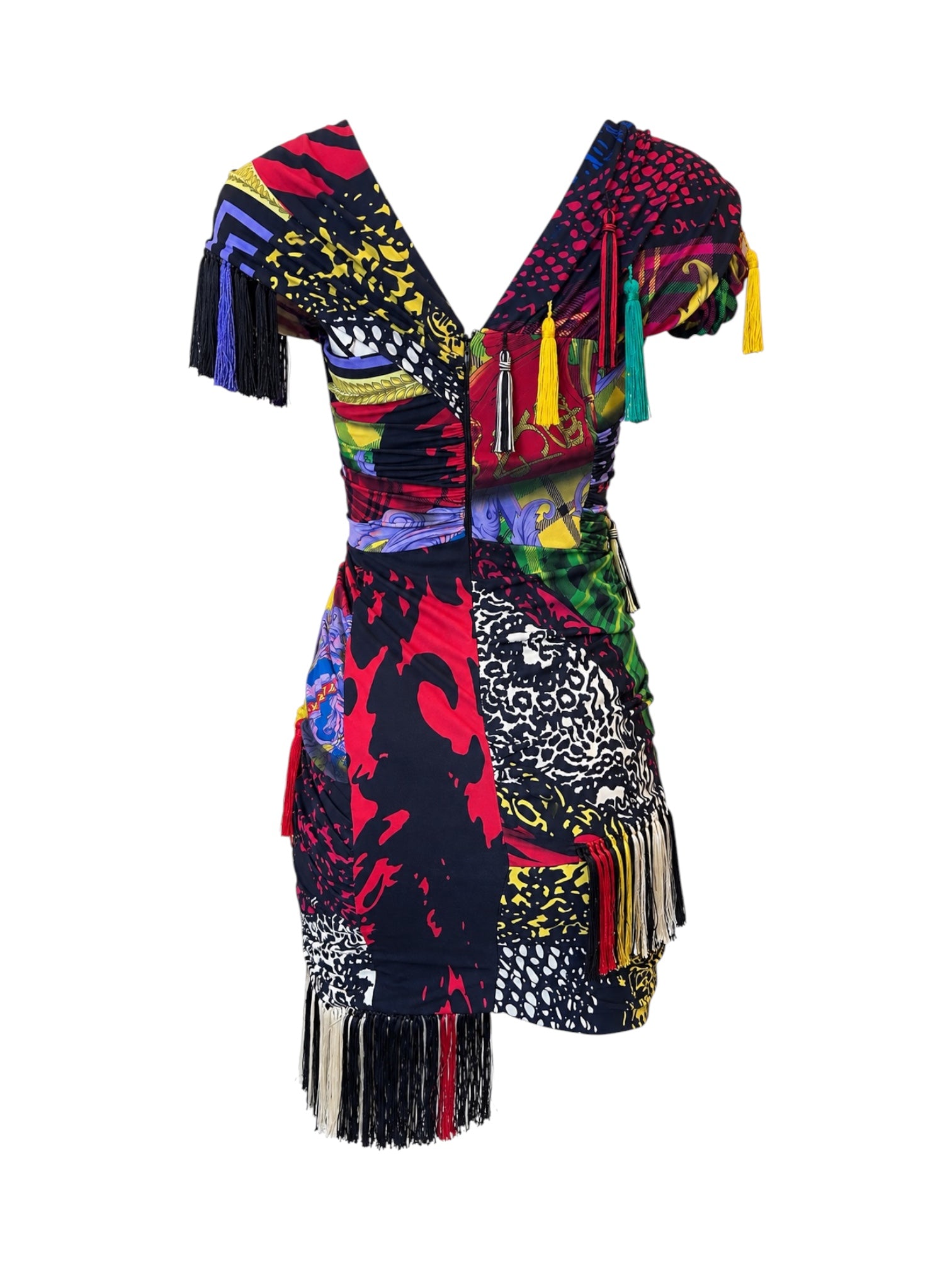 2018 RUNWAY FRINGE PATCHWORK MINI DRESS (AS IS) @SM