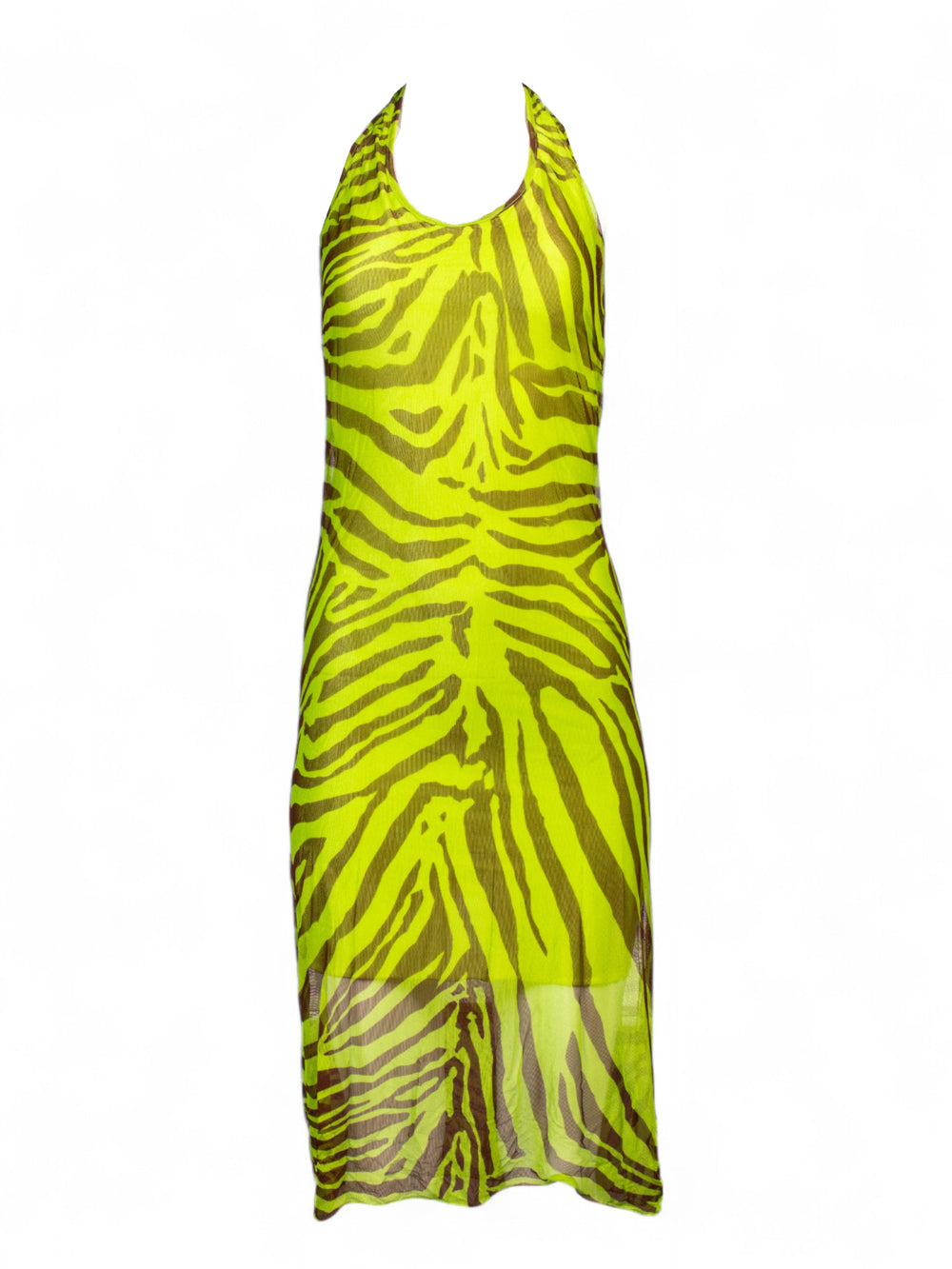 ZEBRA MESH HALTER DRESS (AS IS)