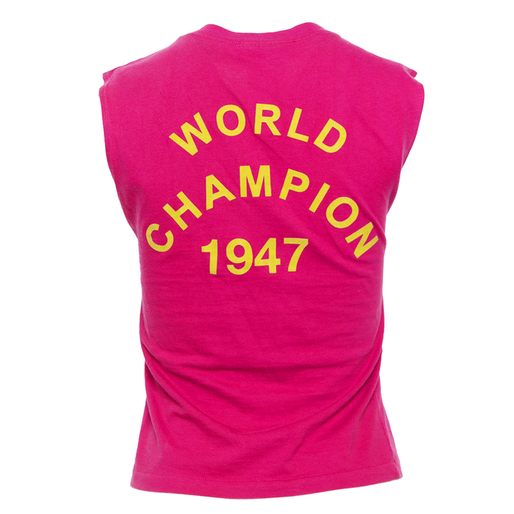 SS02 ICONIC PINK AND YELLOW TANK TOP