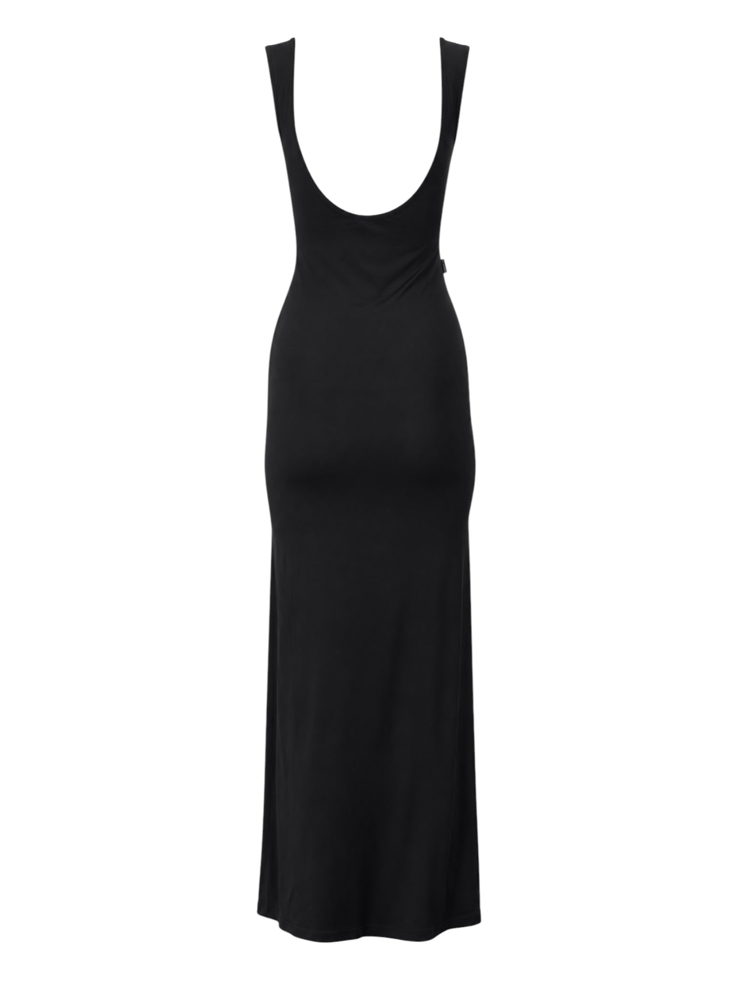 BLACK & WHITE TYPOGRAPHY GRAPHIC MAXI TANK DRESS