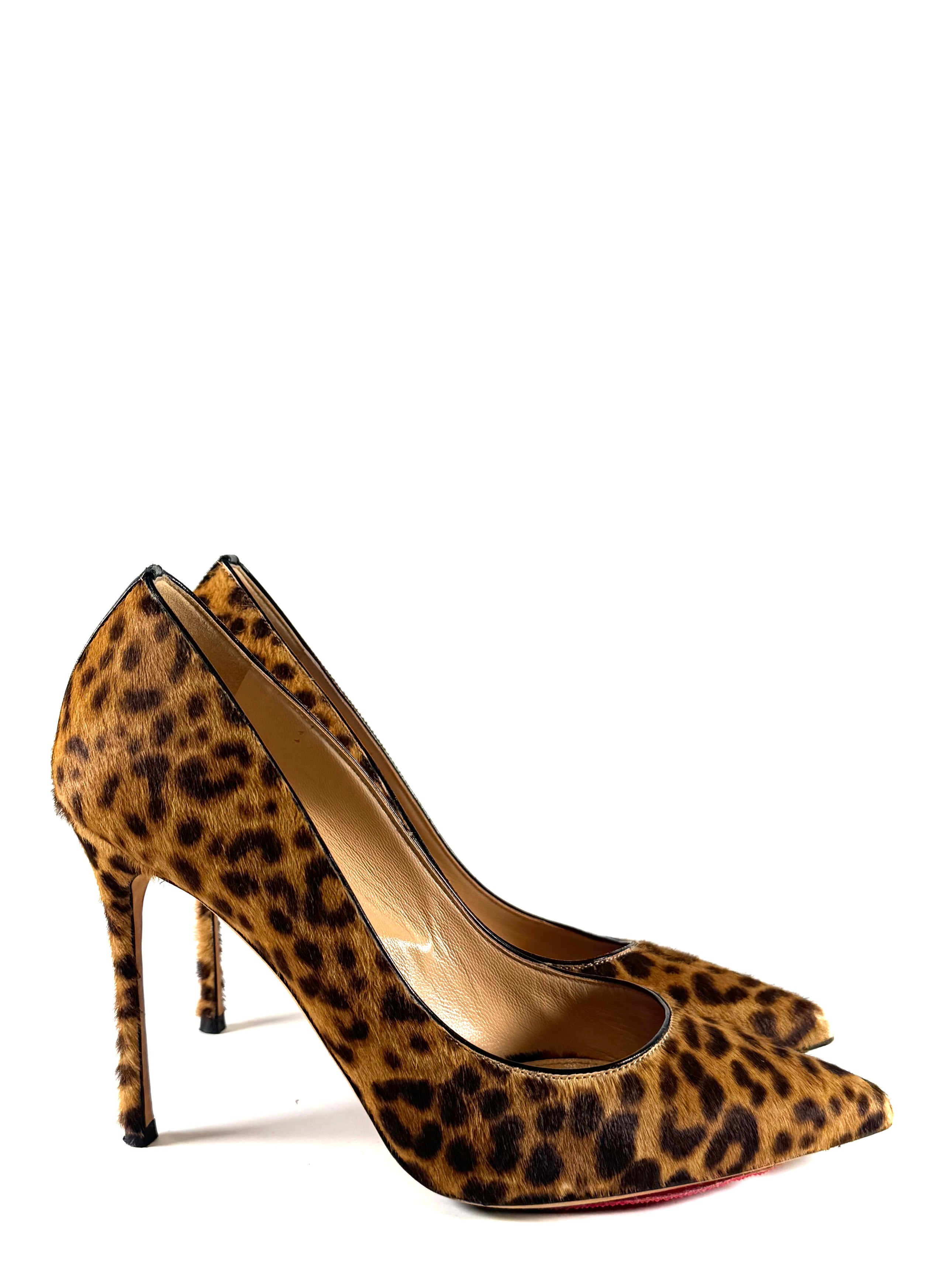 CHEETAH CALF HAIR PUMPS