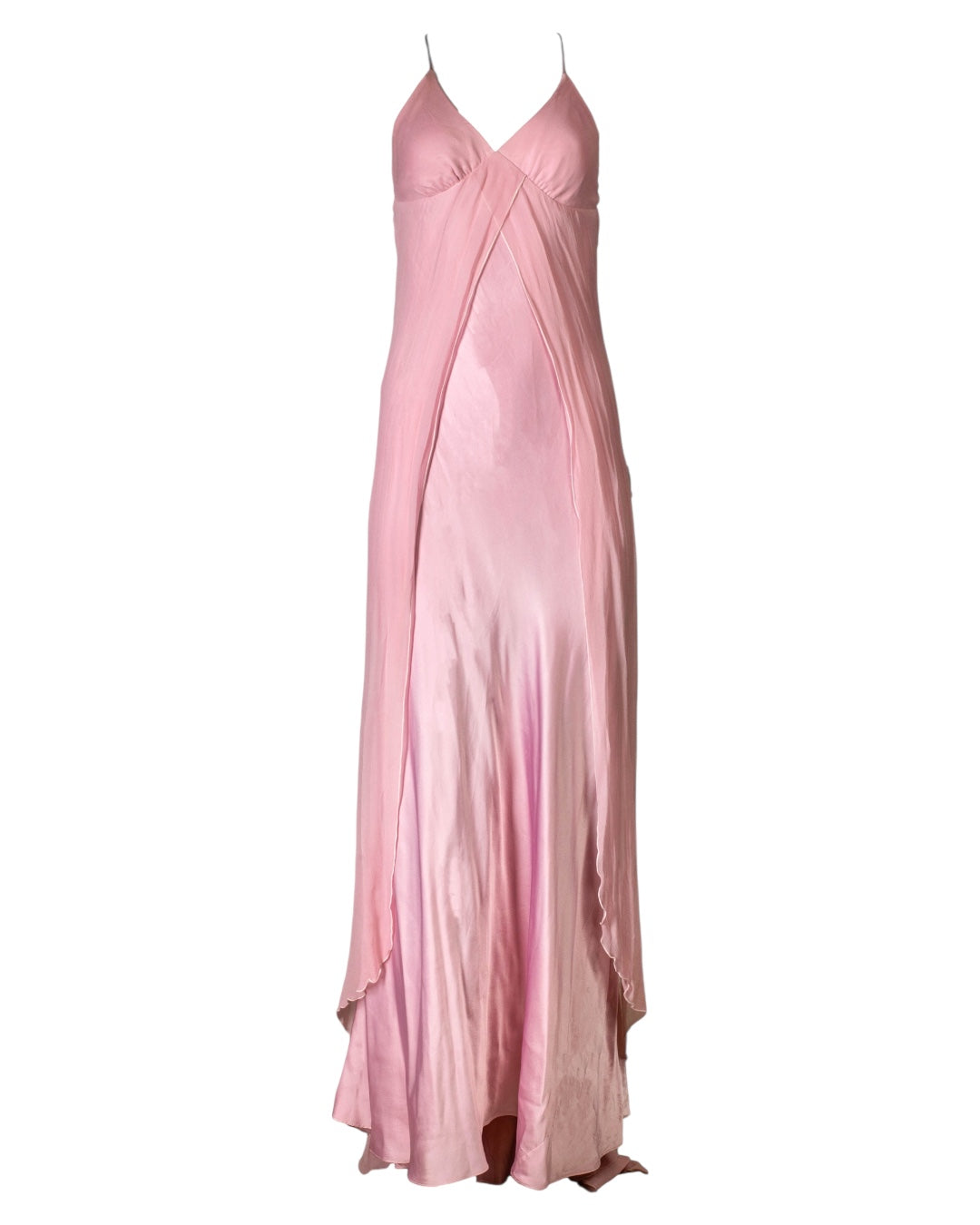 PINK SILK MAXI DRESS