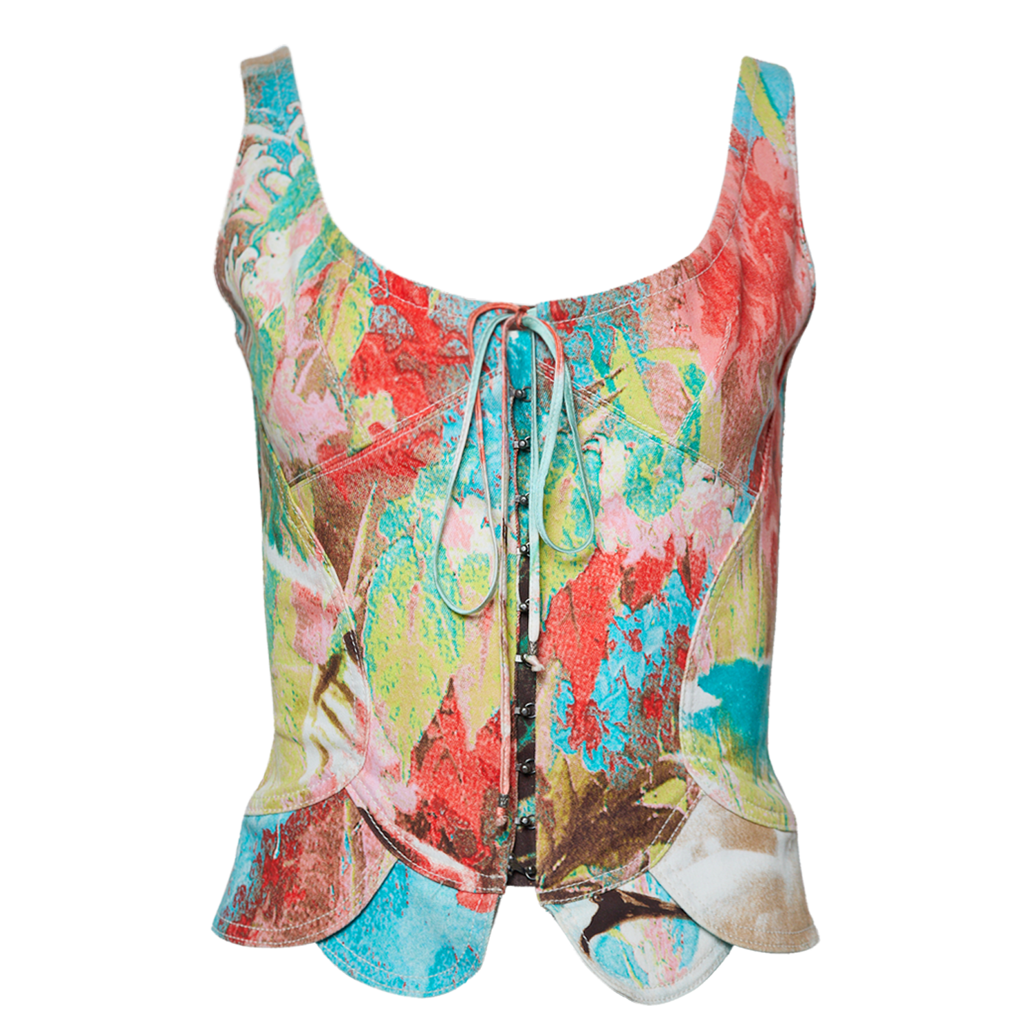 2003 TROPICAL PRINT CORSET TOP