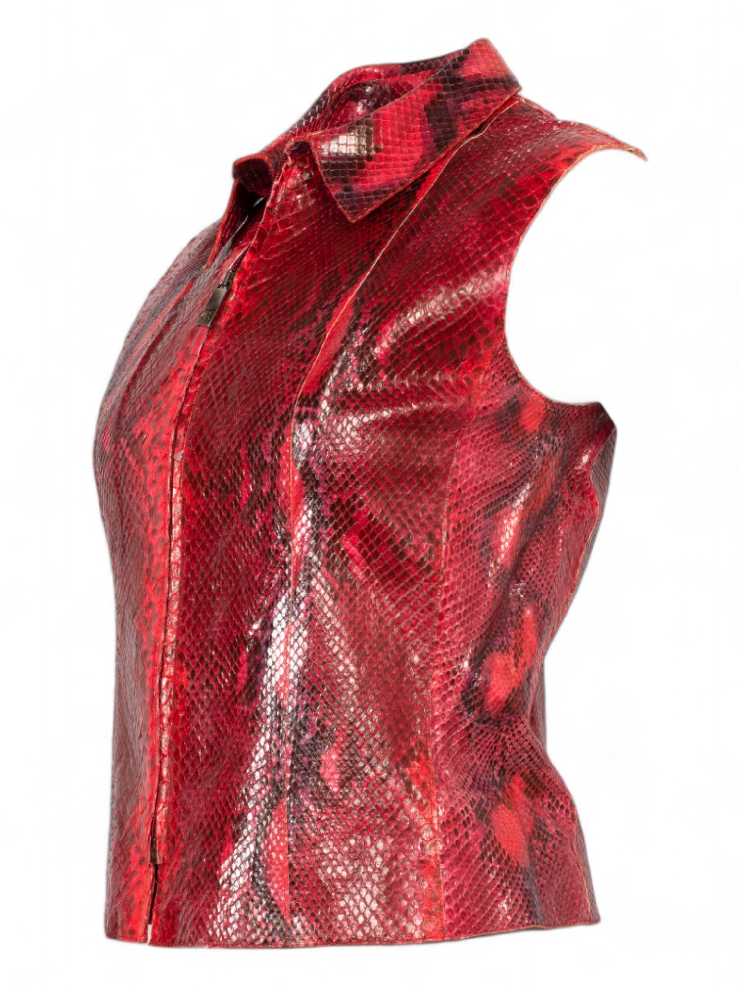 RED SNAKESKIN VEST