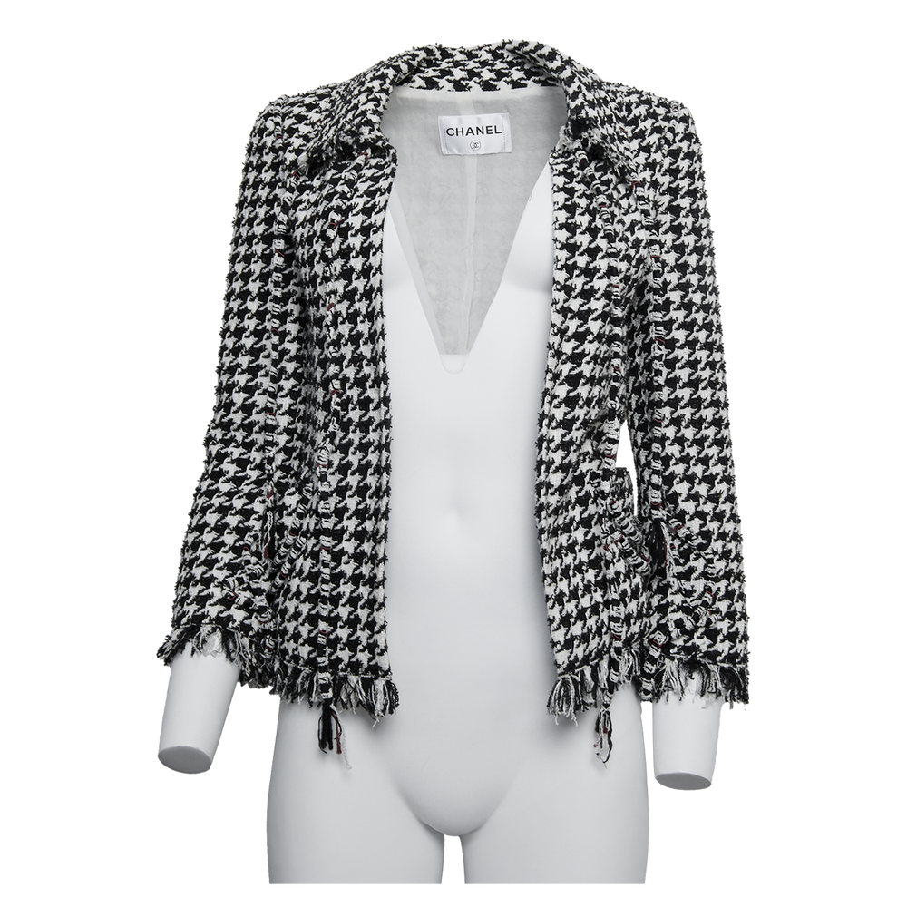 HOUNDSTOOTH TWEED JACKET