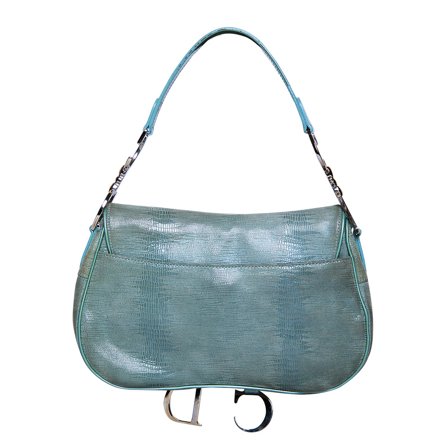 2004 BLUE DOUBLE SADDLE SHOULDER BAG