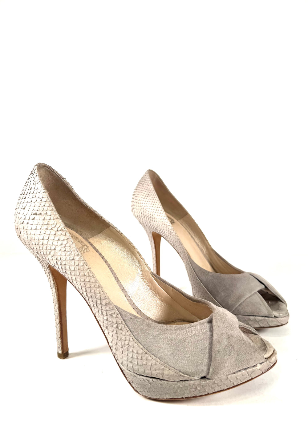 SUEDE & SNAKESKIN PUMPS